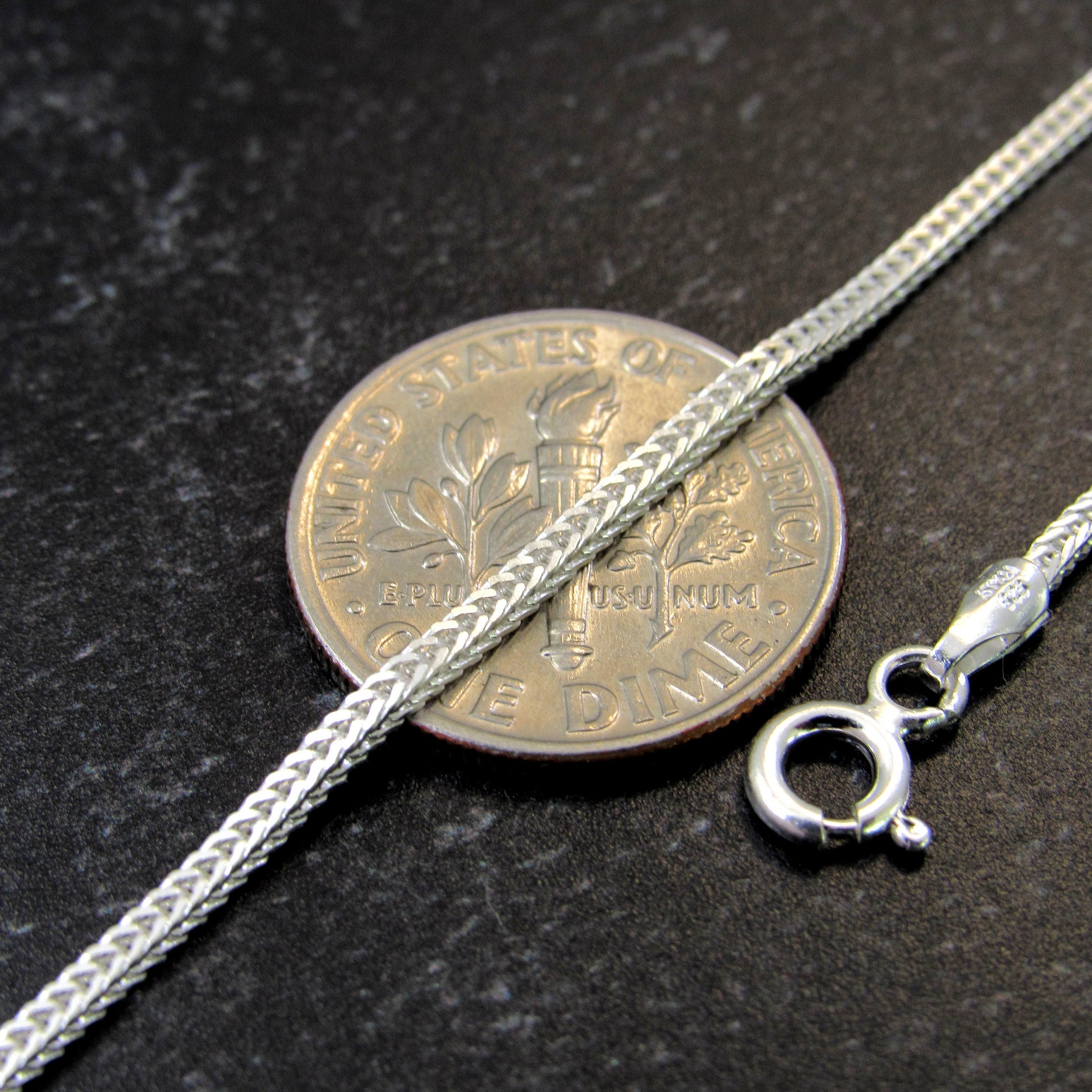 Solid 925 Sterling Silver Italian Foxtail Chain, Unisex Braided Necklace, Made in Italy, Men's & Women's Rustic Jewelry