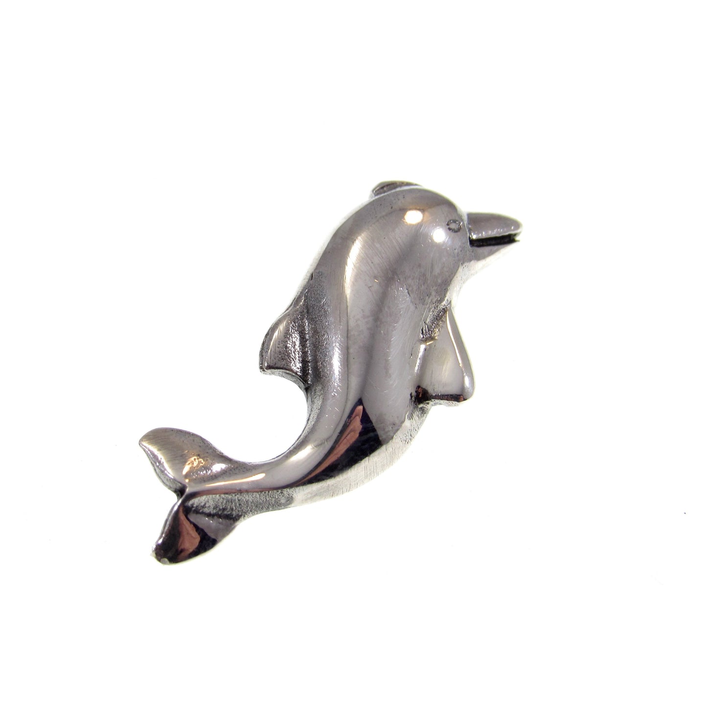 Solid 925 Sterling Silver Dolphin Slide Pendant, Narwal Sea Charm, Marine Oceanic & Sea Jewelry