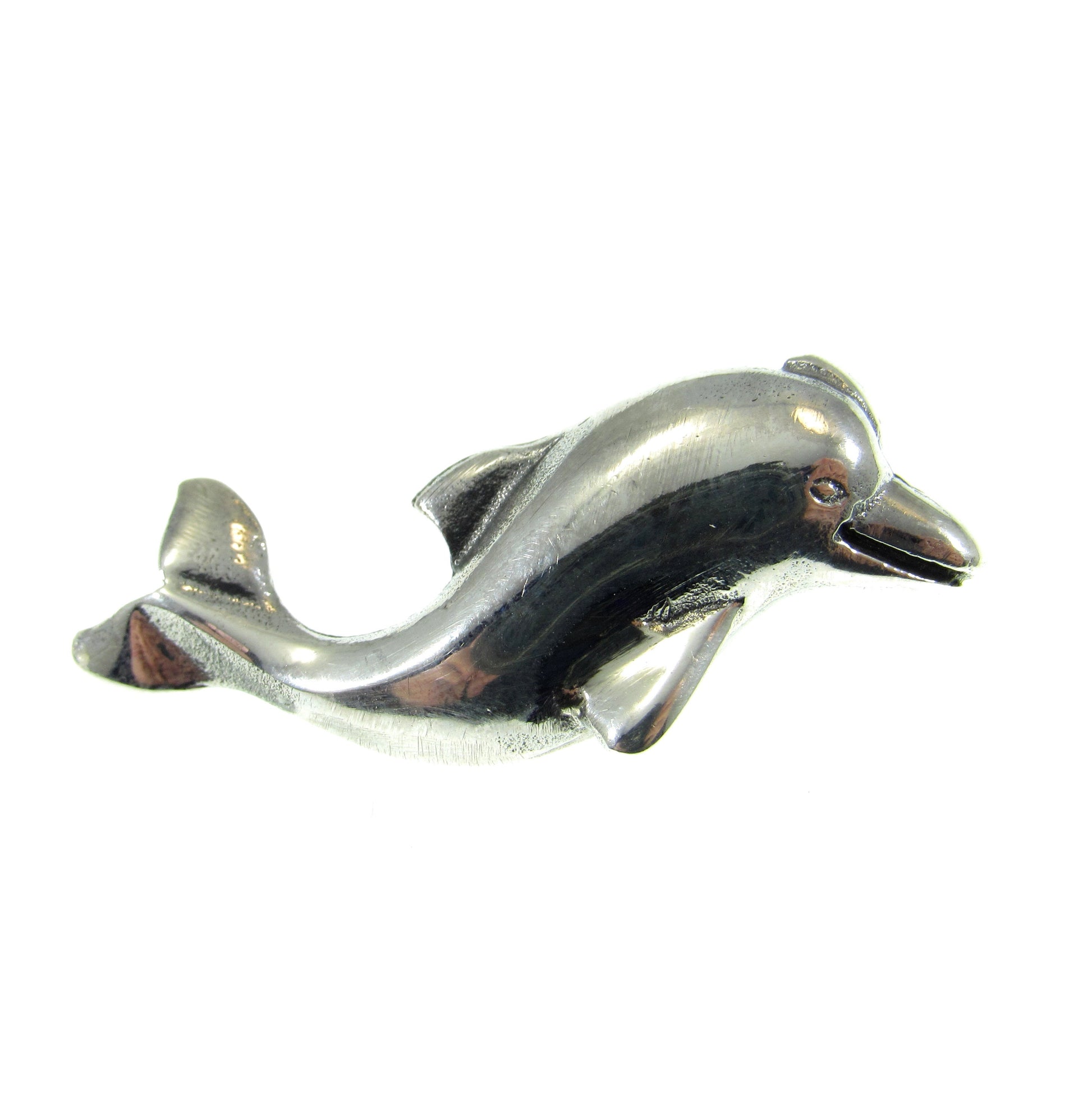 Solid 925 Sterling Silver Dolphin Slide Pendant, Narwal Sea Charm, Marine Oceanic & Sea Jewelry