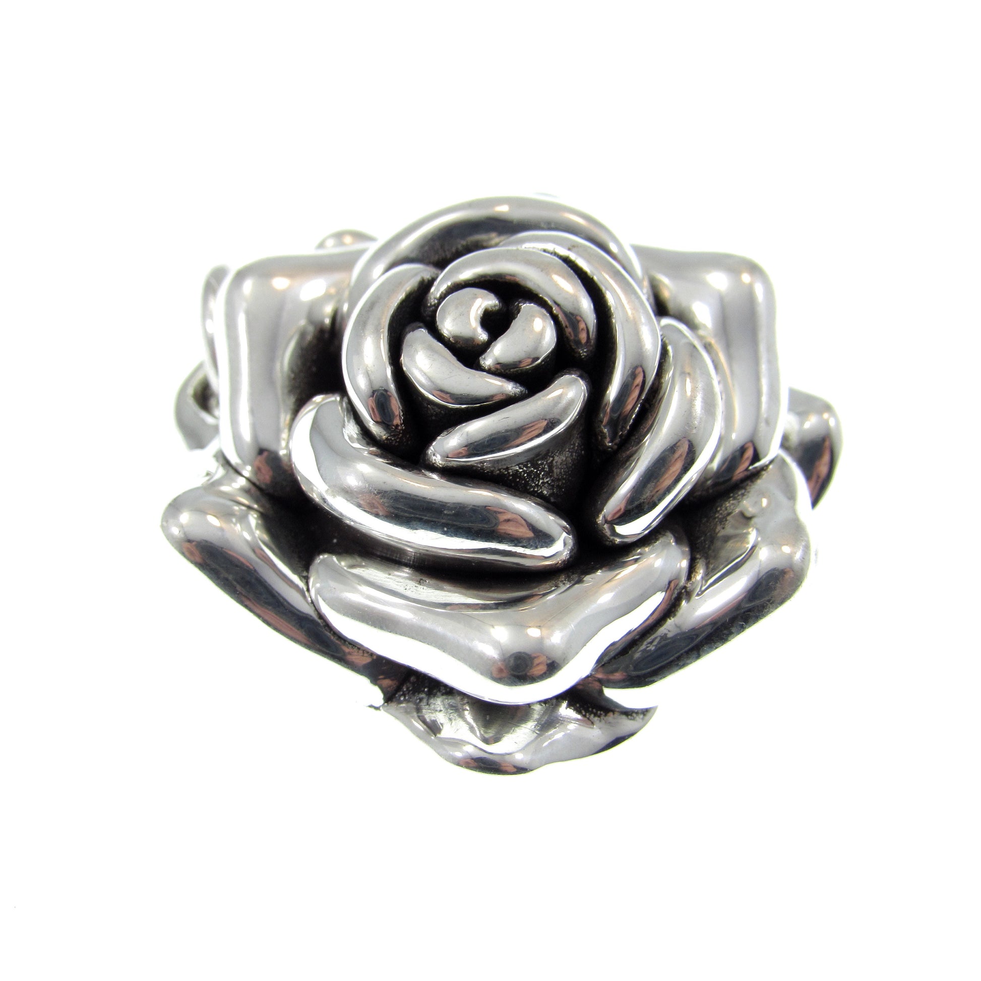 Solid 925 Sterling Silver 3D Rose Flower Pendant, Tudor Rose Statement Piece, Royal Emblem, Vintage Style Floral Jewelry, Romantic Gift