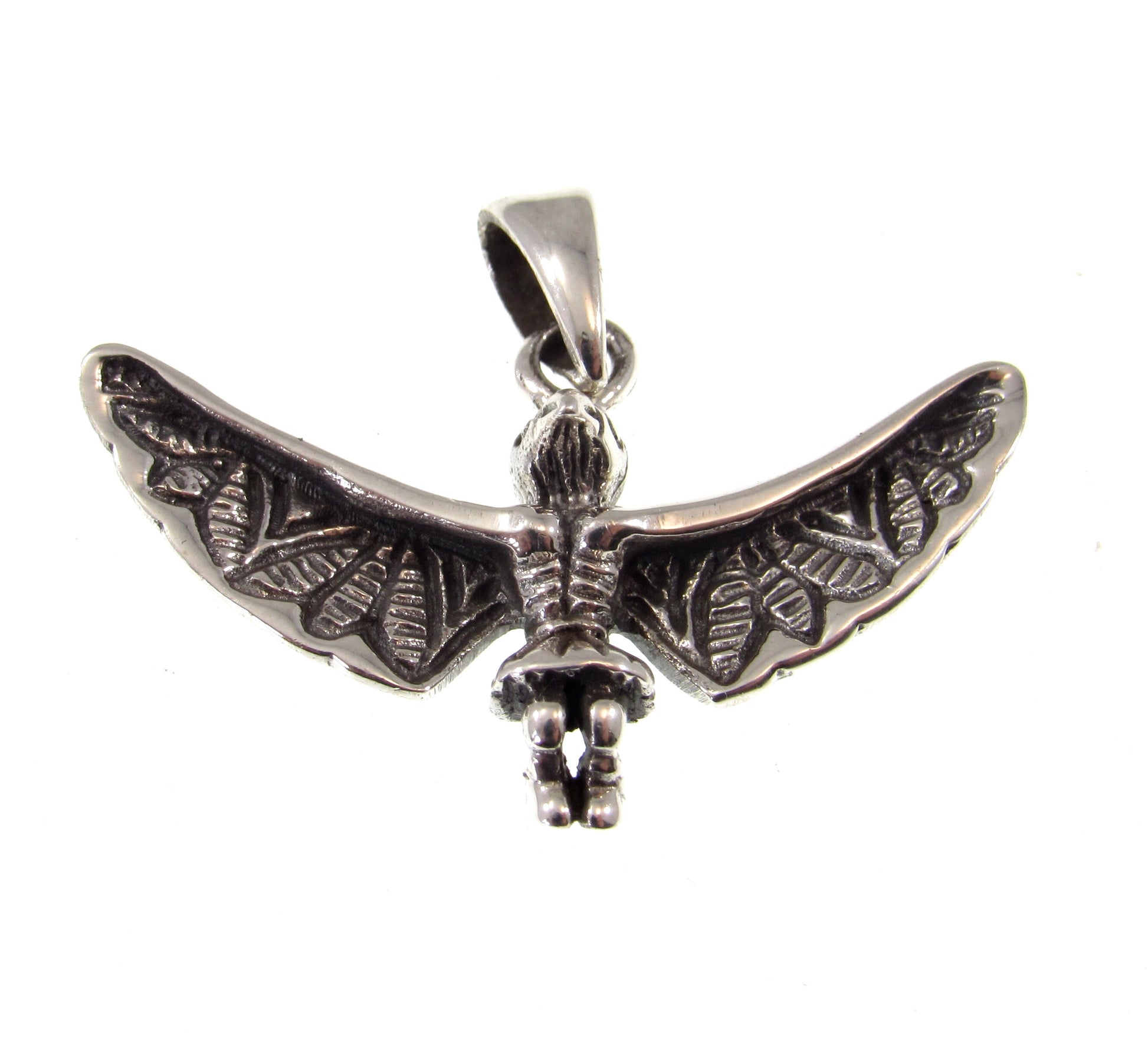 Solid 925 Sterling Silver Bird Shaman Pendant – Tribal Spirit Totem Necklace Charm