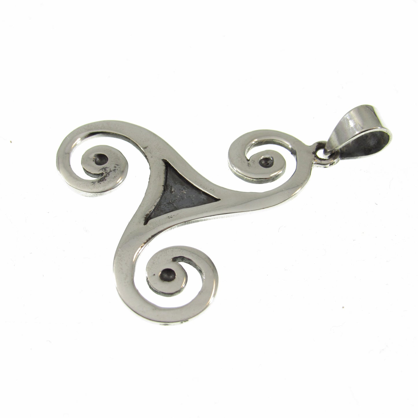 Solid 925 Sterling Silver Triskelion Pendant – Celtic Spiral Necklace – Handcrafted Symbolic Jewelry for Men & Women – Ancient Ireland Gift
