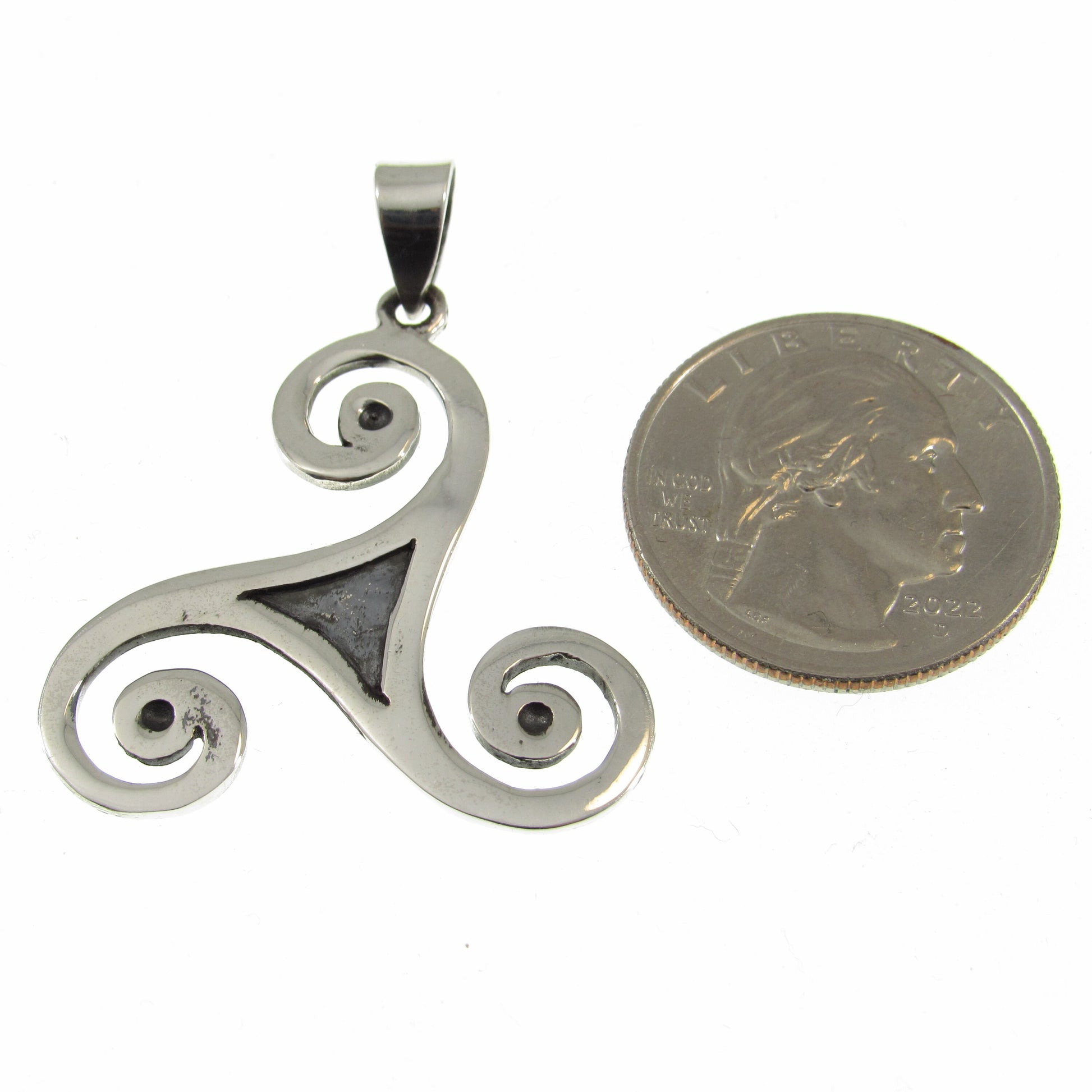 Solid 925 Sterling Silver Triskelion Pendant – Celtic Spiral Necklace – Handcrafted Symbolic Jewelry for Men & Women – Ancient Ireland Gift