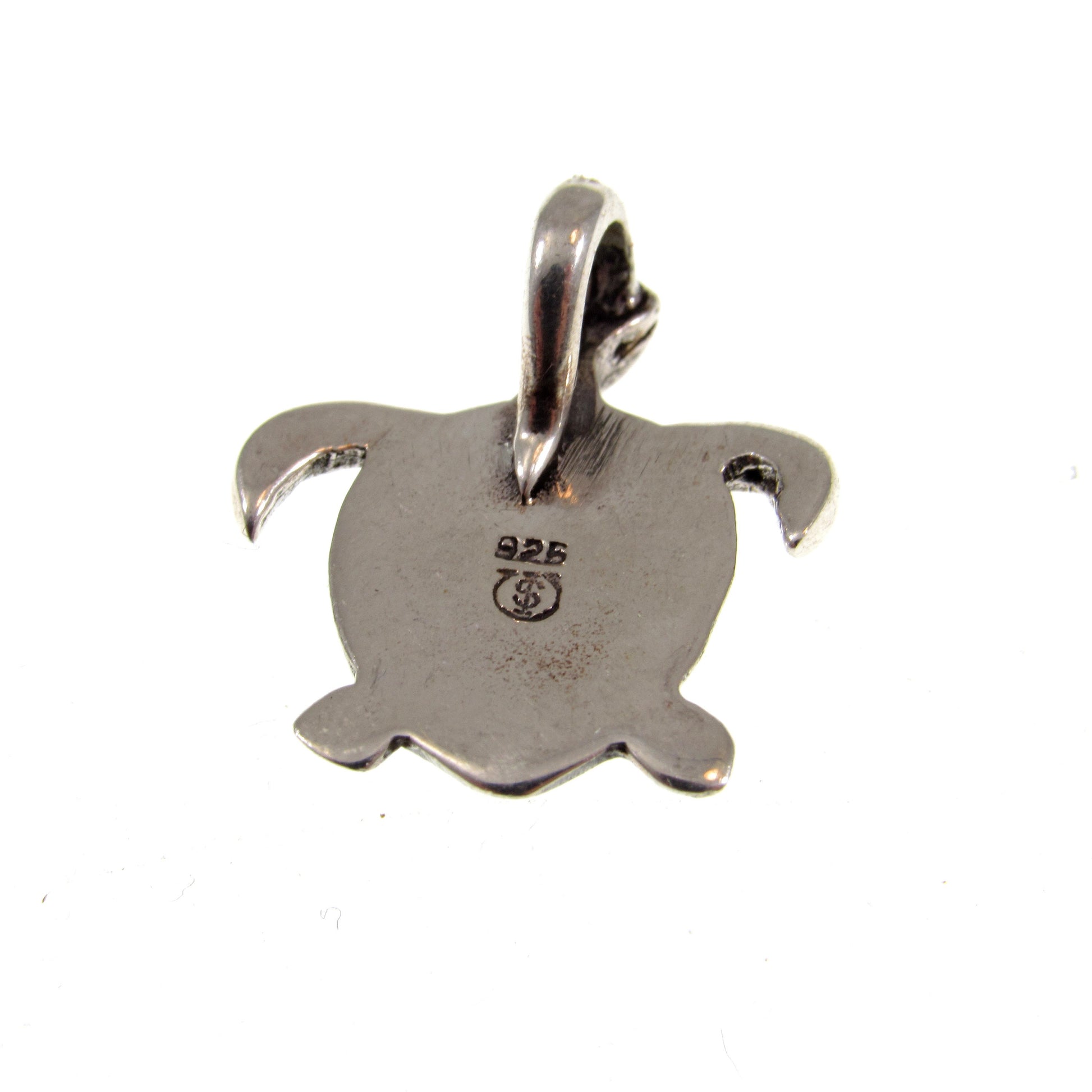 Solid 925 Sterling Silver Paua Shell Turtle Pendant – Sea Turtle Charm, Ocean Jewelry, Abalone Shell Charm, Nautical Gift for Beach Lovers