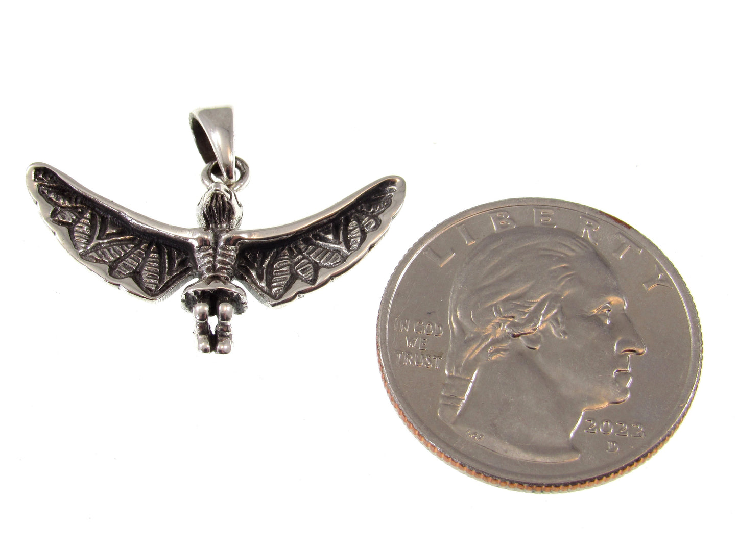 Solid 925 Sterling Silver Bird Shaman Pendant – Tribal Spirit Totem Necklace Charm