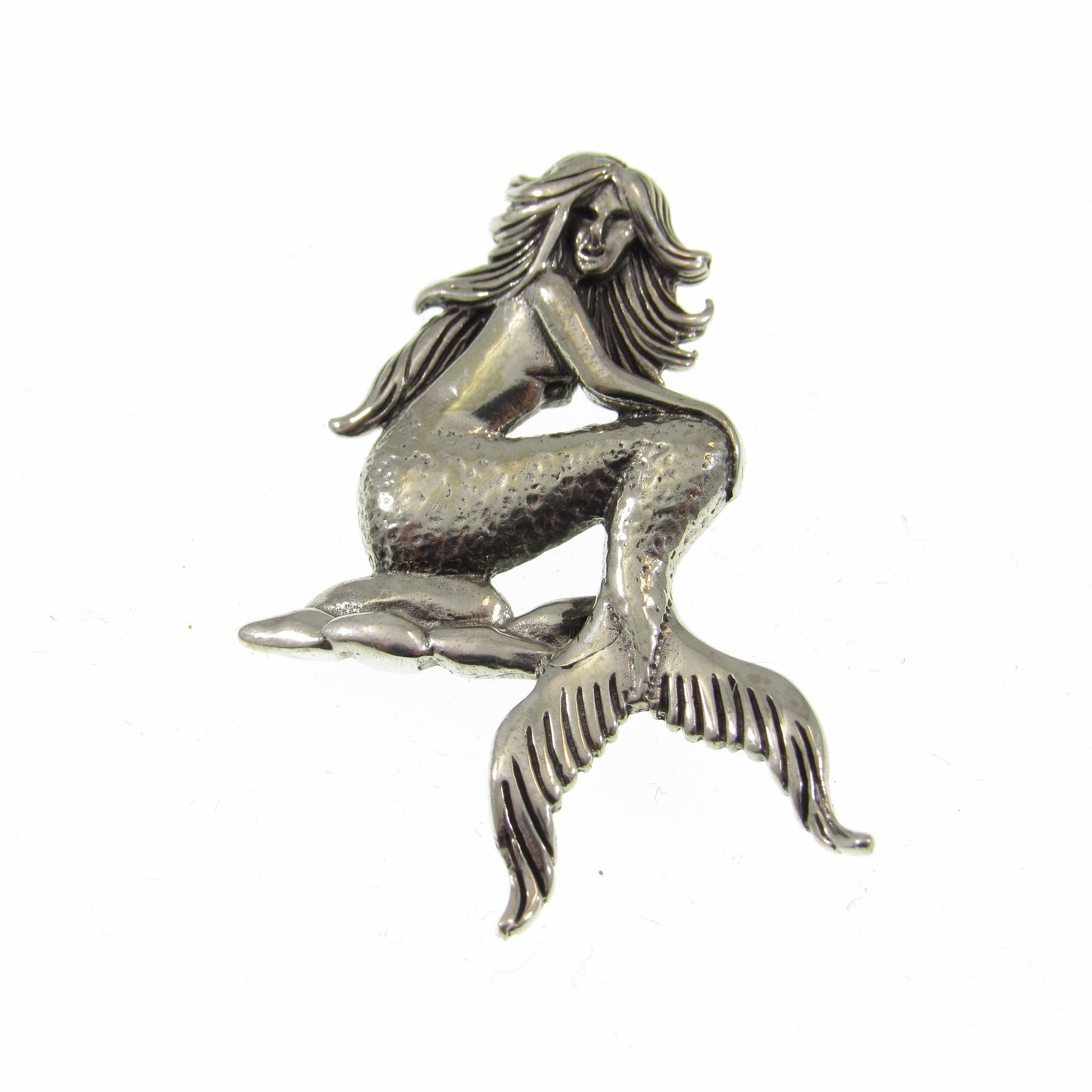 Solid 925 Sterling Silver Mermaid Pendant, Ocean Goddess Jewelry, Mythical Sea Siren, Nautical Charm, Fantasy Beachcore Necklace Pendant