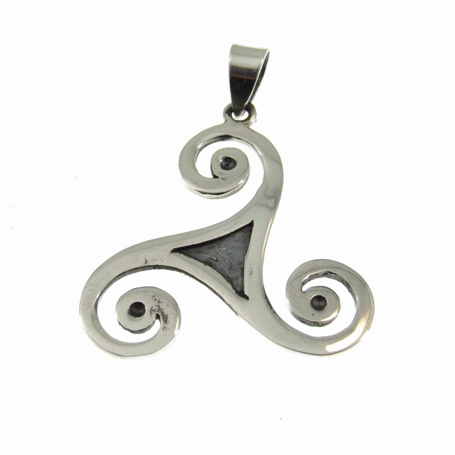 Solid 925 Sterling Silver Triskelion Pendant – Celtic Spiral Necklace – Handcrafted Symbolic Jewelry for Men & Women – Ancient Ireland Gift