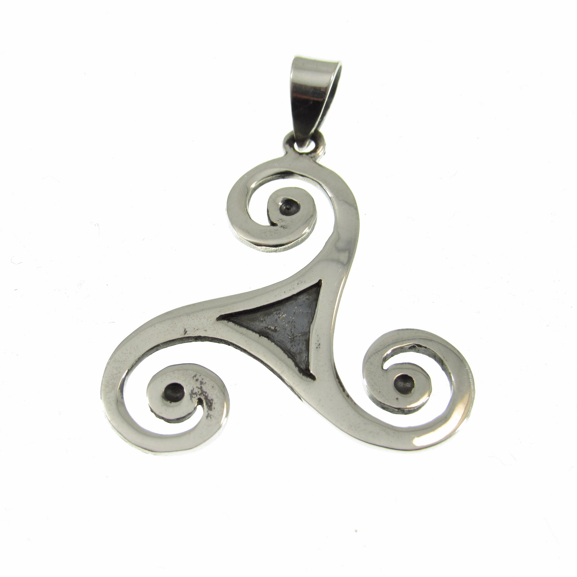Solid 925 Sterling Silver Triskelion Pendant – Celtic Spiral Necklace – Handcrafted Symbolic Jewelry for Men & Women – Ancient Ireland Gift