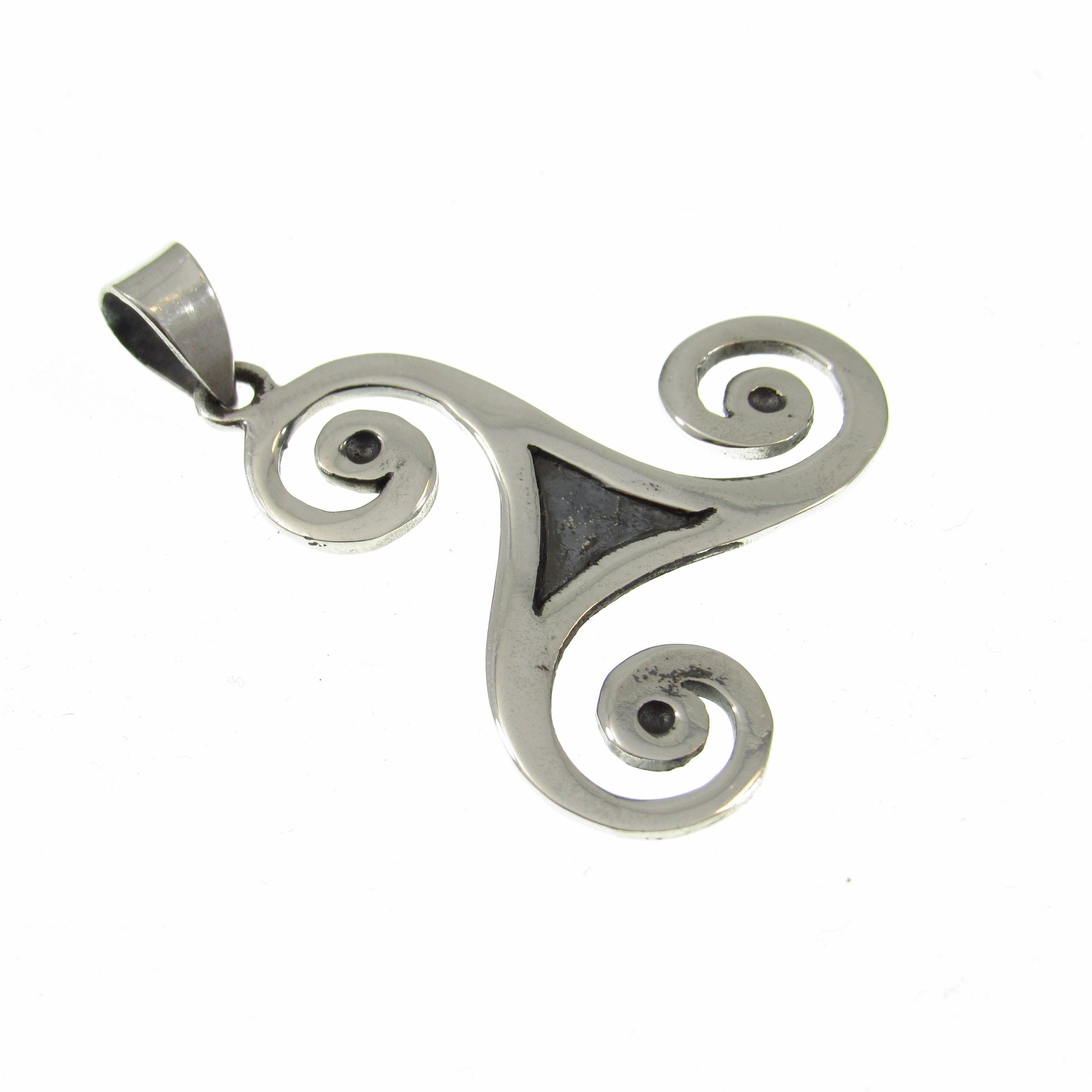 Solid 925 Sterling Silver Triskelion Pendant – Celtic Spiral Necklace – Handcrafted Symbolic Jewelry for Men & Women – Ancient Ireland Gift