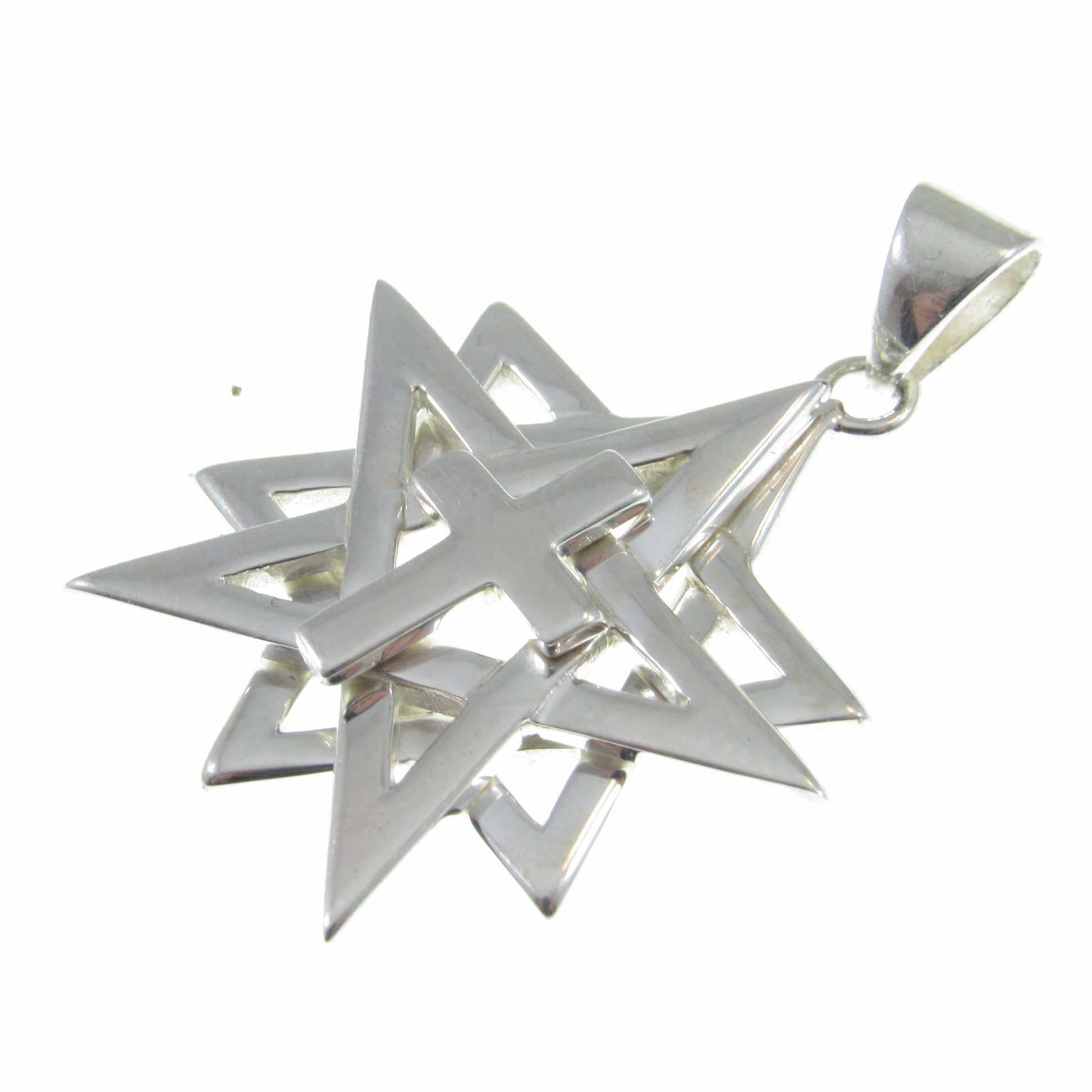 Solid 925 Sterling Silver Intertwined Star of David Christian Cross Pendant, Jewish Symbol, Support Israel Charm, Religious Jewelry