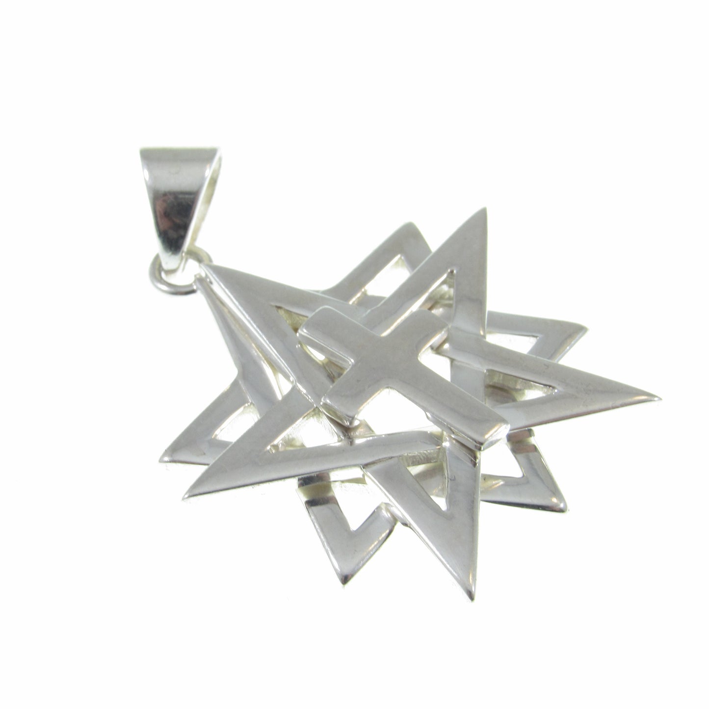 Solid 925 Sterling Silver Intertwined Star of David Christian Cross Pendant, Jewish Symbol, Support Israel Charm, Religious Jewelry