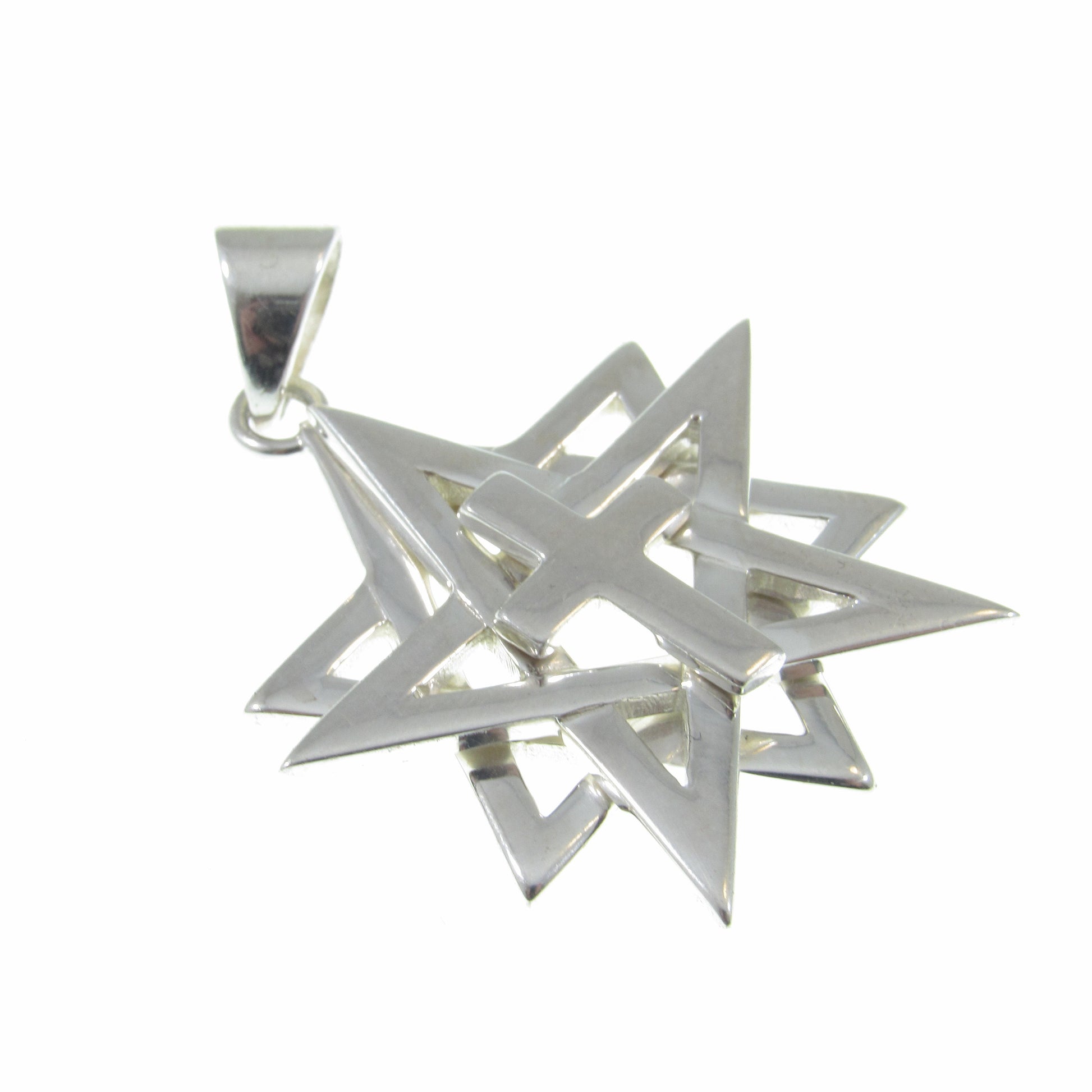 Solid 925 Sterling Silver Intertwined Star of David Christian Cross Pendant, Jewish Symbol, Support Israel Charm, Religious Jewelry