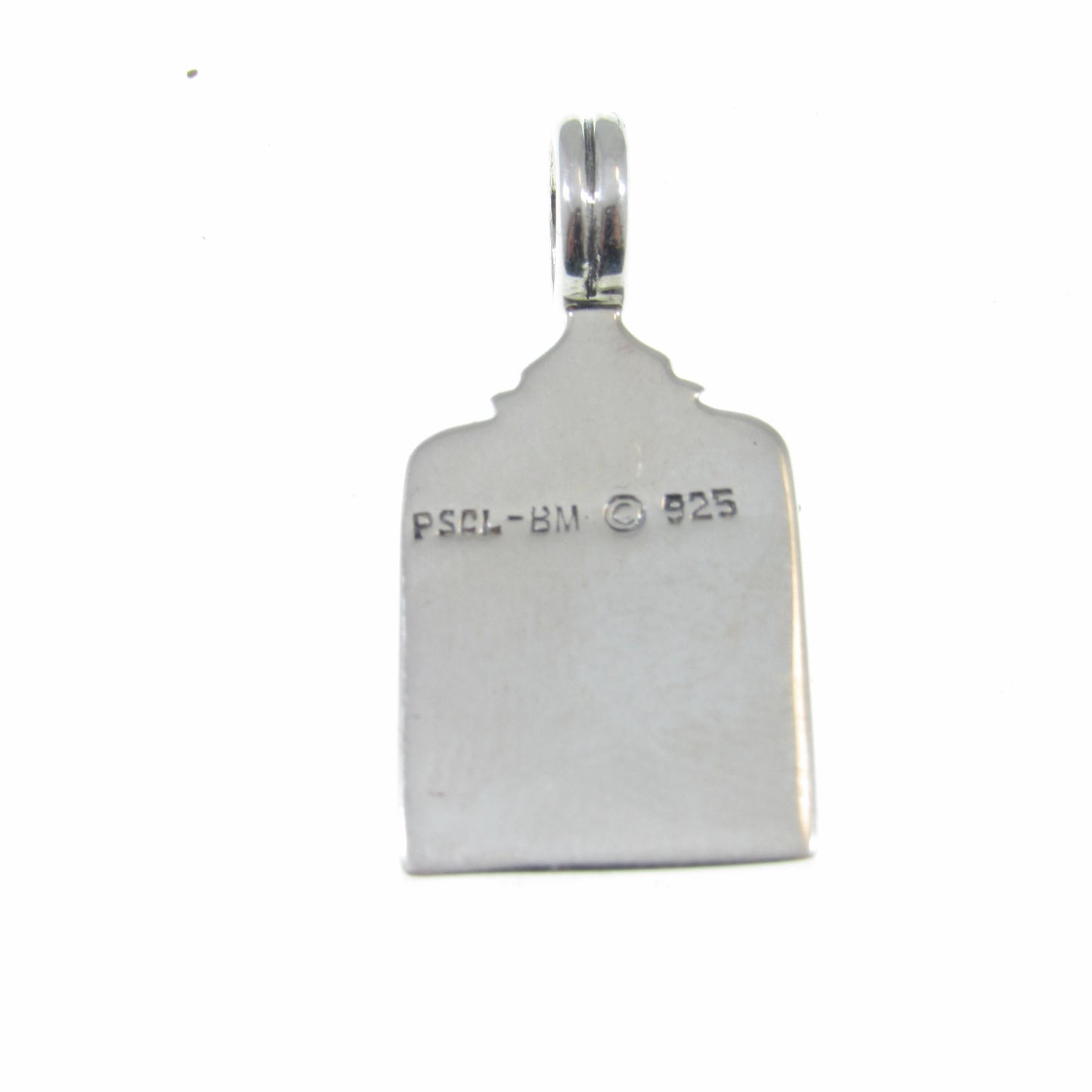 Solid 925 Sterling Silver 10 Commandments Slide Pendant, Biblical Hebrew Tablet Charm, Handcrafted Religious Jewelry