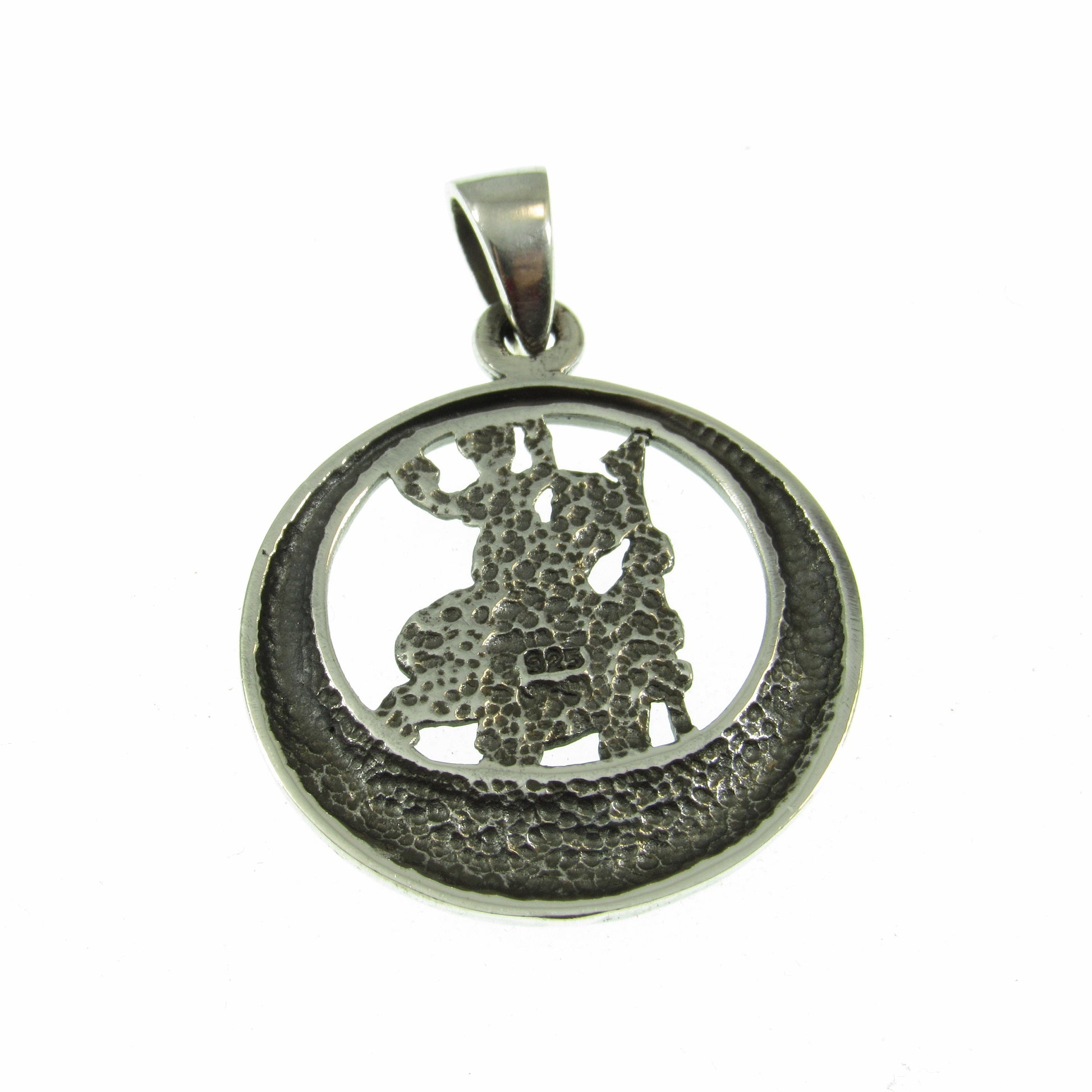 Solid 925 Sterling Silver St. Saint Christopher Pendant, Protect Us Amulet, Handcrafted Religious Medal, Religious Catholic Jewelry