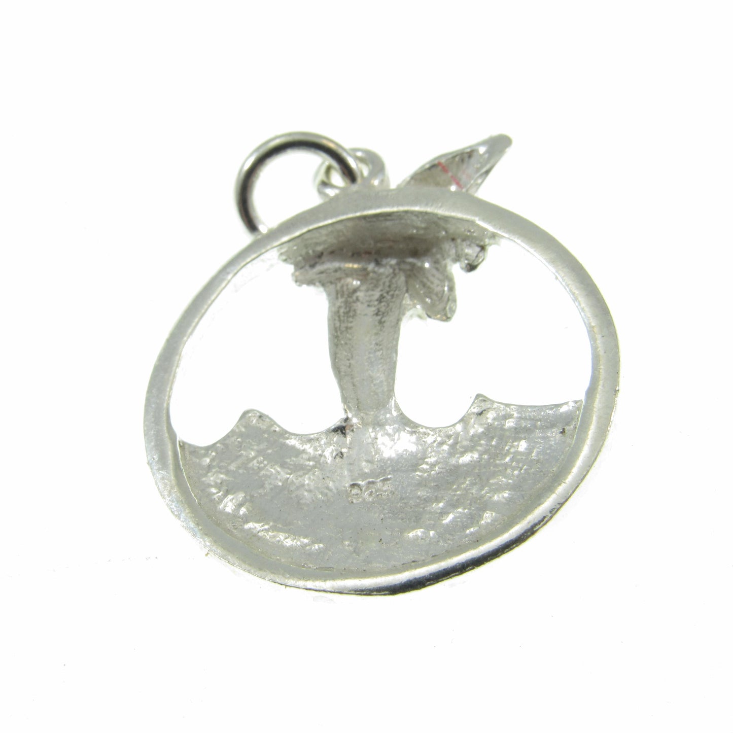 Solid 925 Sterling Silver Dolphin Pendant – Ocean Jewelry - Jumping Dolphins & Waves Charm