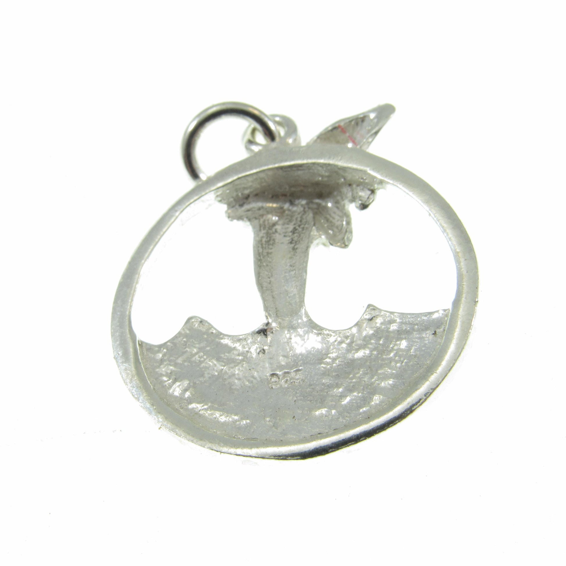 Solid 925 Sterling Silver Dolphin Pendant – Ocean Jewelry - Jumping Dolphins & Waves Charm