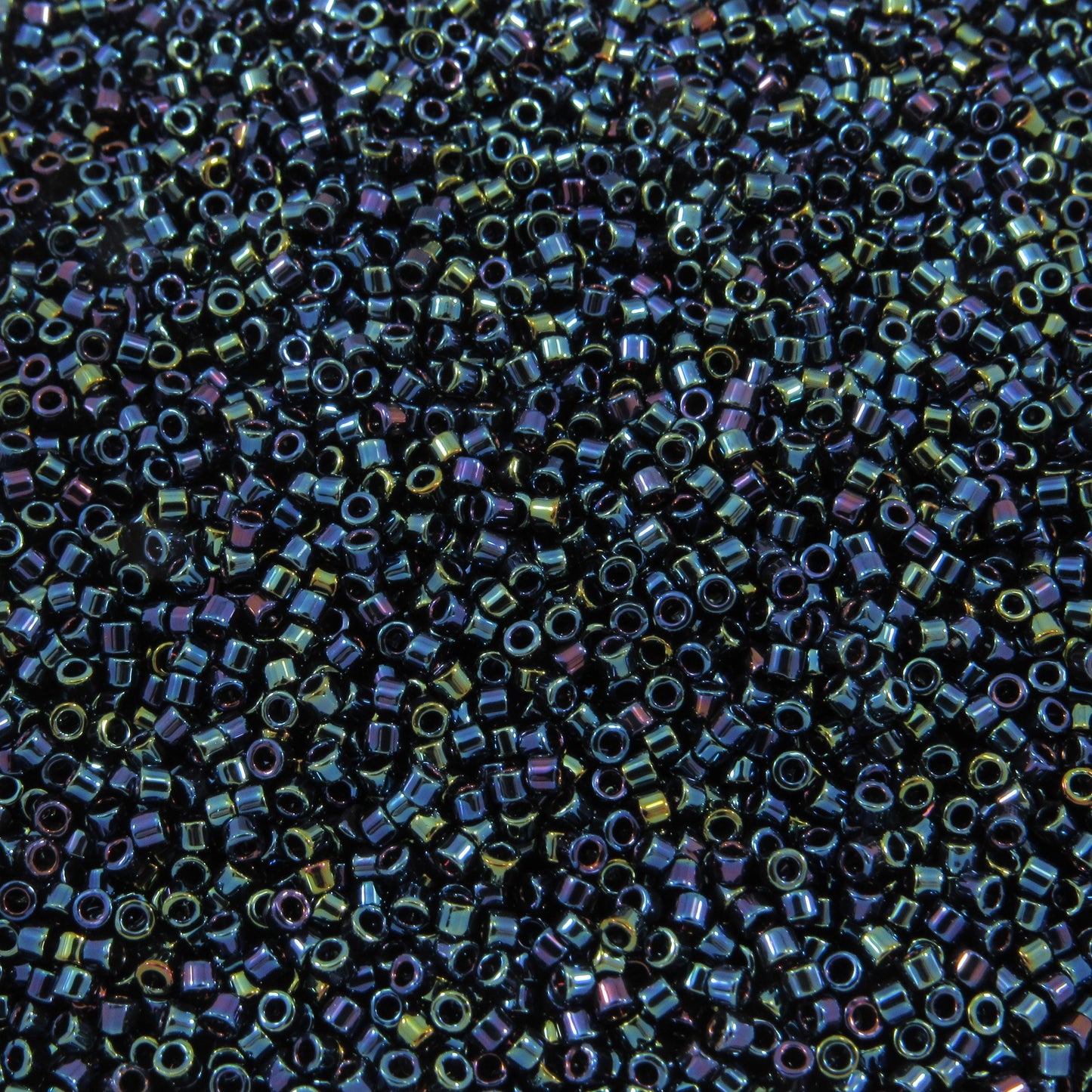 DB0002 11/0 Miyuki Metallic Dark Blue Iris Delica Seed Beads, 5 Grams Tube, 25 Grams Bag, DB2, DB-0002 Japanese Glass Delicas for Jewelry
