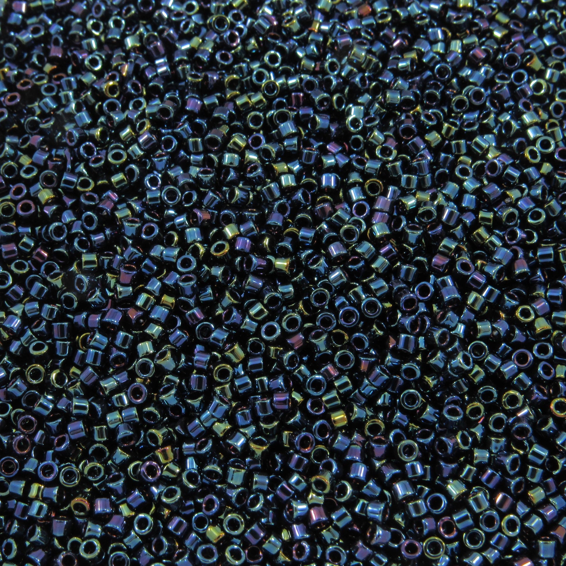 DB0002 11/0 Miyuki Metallic Dark Blue Iris Delica Seed Beads, 5 Grams Tube, 25 Grams Bag, DB2, DB-0002 Japanese Glass Delicas for Jewelry