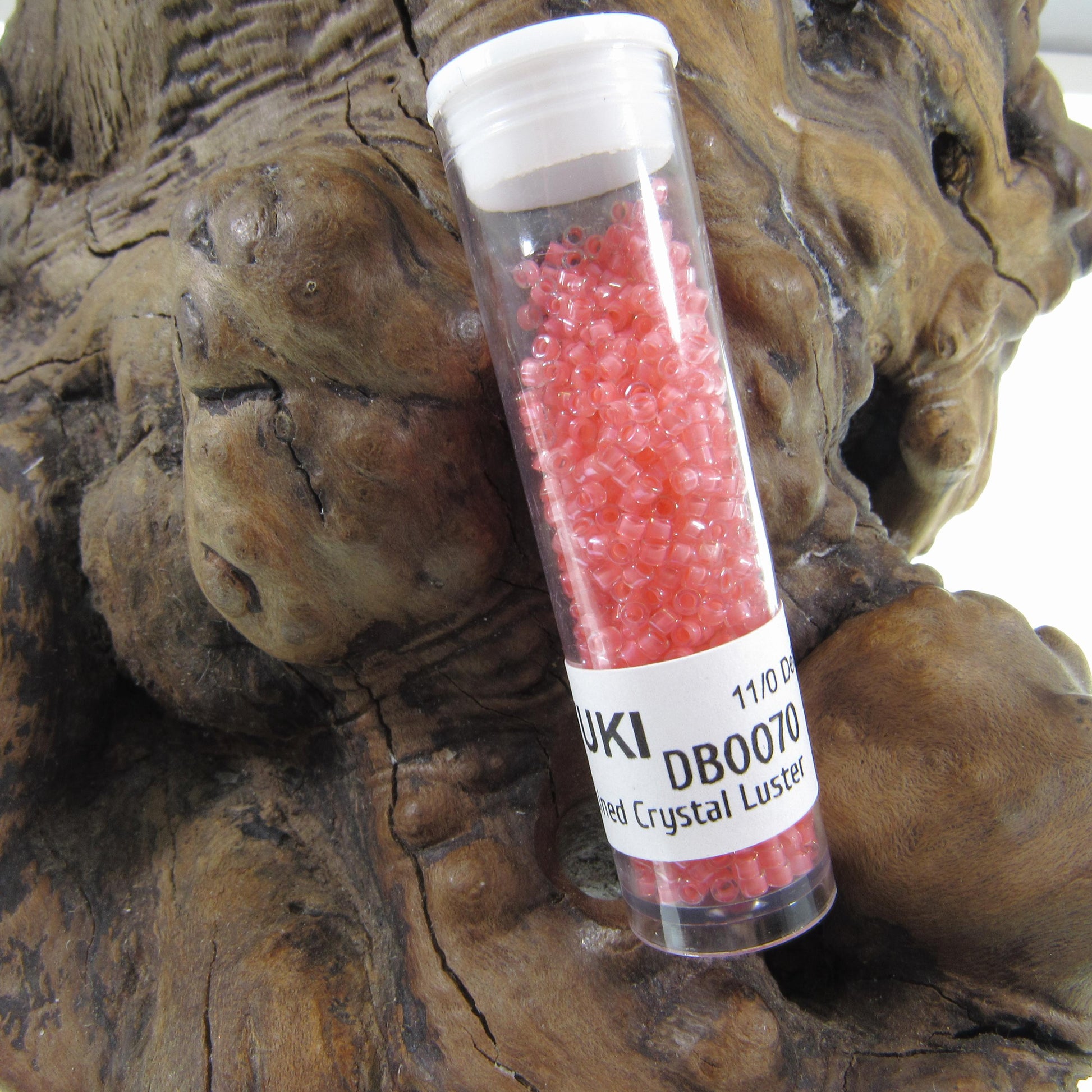 DB0070 11/0 Miyuki Coral Lined Crystal Luster Delica Seed Beads, 5 Grams Tube, 25 Grams Bag DB70, DB-70 Japanese Glass Delicas for Jewelry