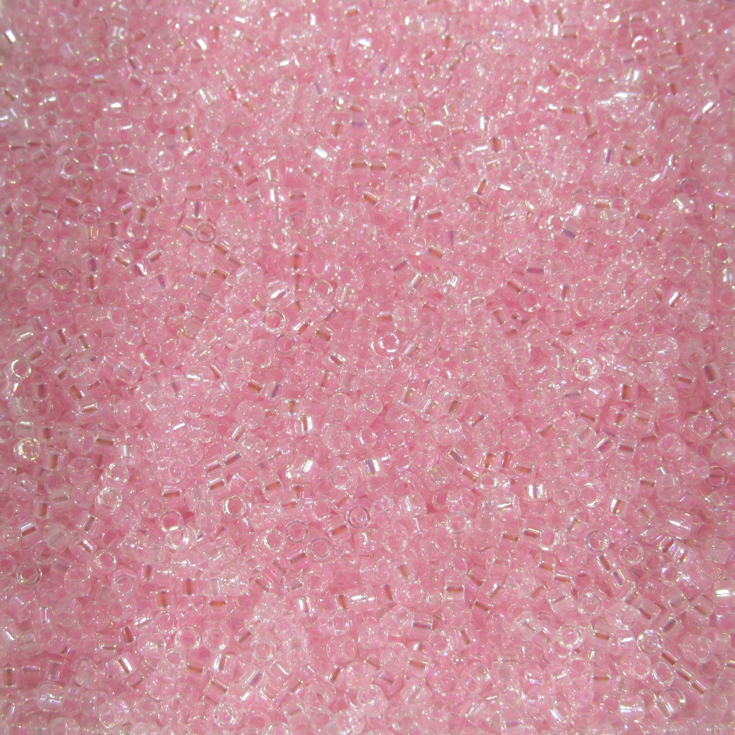 DB0071 11/0 Miyuki Transparent Pink AB Delica Seed Beads, 5 Grams Tube, 25 Grams Bag DB71, DB-71 Japanese Glass Delicas for Jewelry Making
