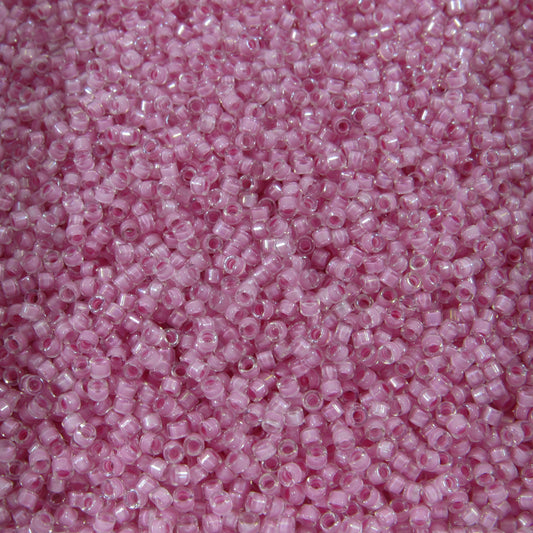 DB0072 11/0 Miyuki Orchid Lined Crystal Luster Delica Seed Beads, 5 Grams Tube, 25 Grams Bag DB72, DB-72 Japanese Glass Delicas for Jewelry