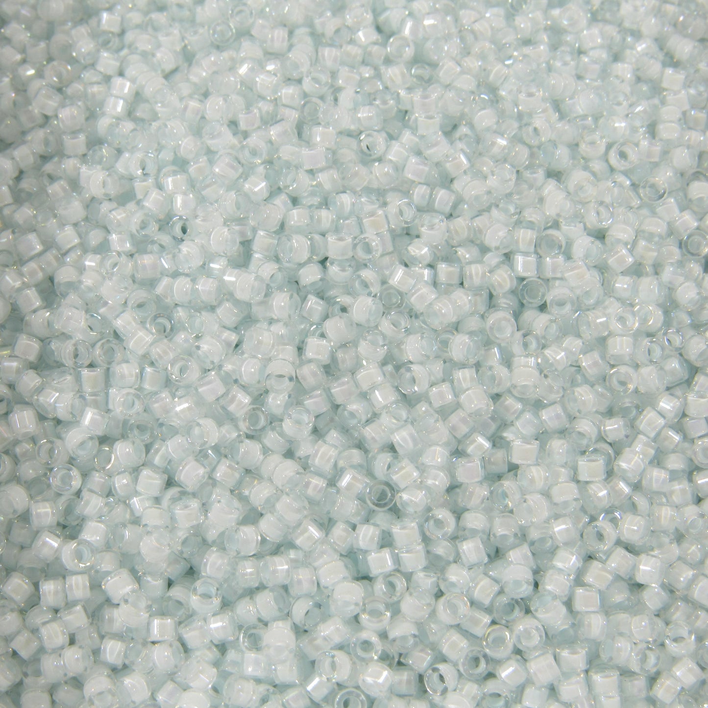 DB0078 11/0 Miyuki Aqua Mist Lined Crystal Luster AB Delica Seed Beads, 5 Grams Tube, 25 Grams Bag DB78, DB-78 Japanese Glass Delicas