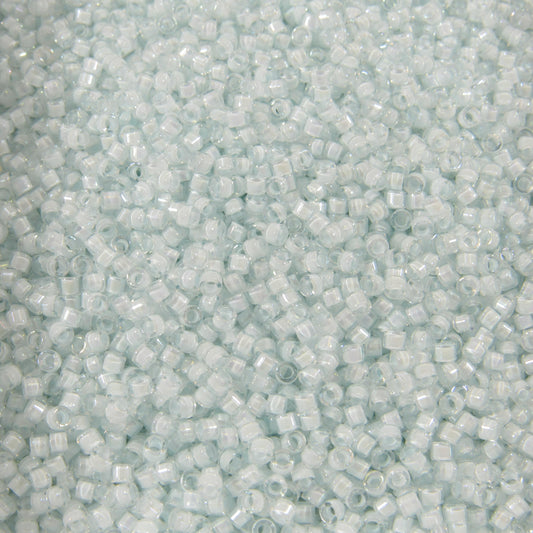 DB0078 11/0 Miyuki Aqua Mist Lined Crystal Luster AB Delica Seed Beads, 5 Grams Tube, 25 Grams Bag DB78, DB-78 Japanese Glass Delicas