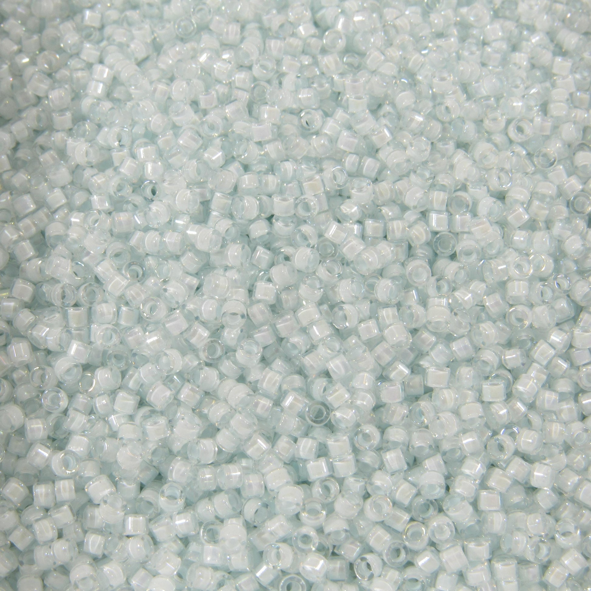 DB0078 11/0 Miyuki Aqua Mist Lined Crystal Luster AB Delica Seed Beads, 5 Grams Tube, 25 Grams Bag DB78, DB-78 Japanese Glass Delicas