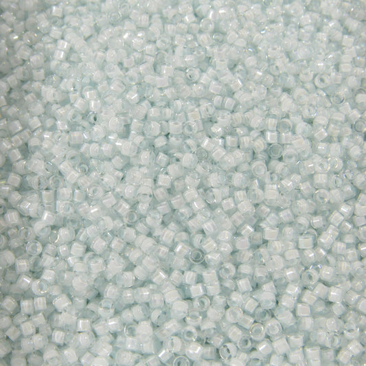 DB0078 11/0 Miyuki Aqua Mist Lined Crystal Luster AB Delica Seed Beads, 5 Grams Tube, 25 Grams Bag DB78, DB-78 Japanese Glass Delicas