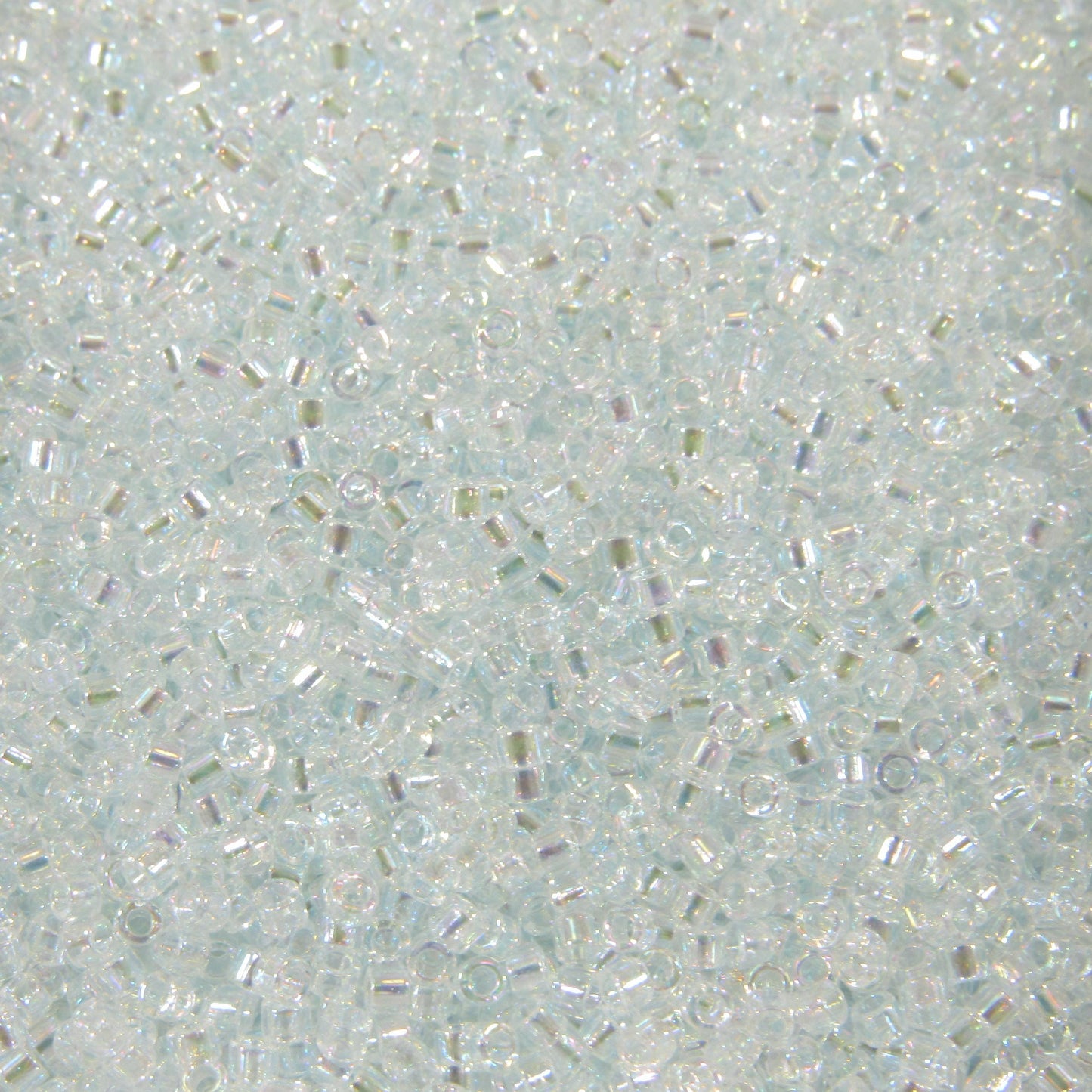 DB0083 11/0 Miyuki Transparent Pale Aqua AB Delica Seed Beads, 5 Grams Tube, 25 Grams Bag DB83, DB-83 Japanese Glass Delicas for Jewelry