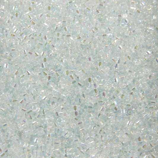 DB0083 11/0 Miyuki Transparent Pale Aqua AB Delica Seed Beads, 5 Grams Tube, 25 Grams Bag DB83, DB-83 Japanese Glass Delicas for Jewelry