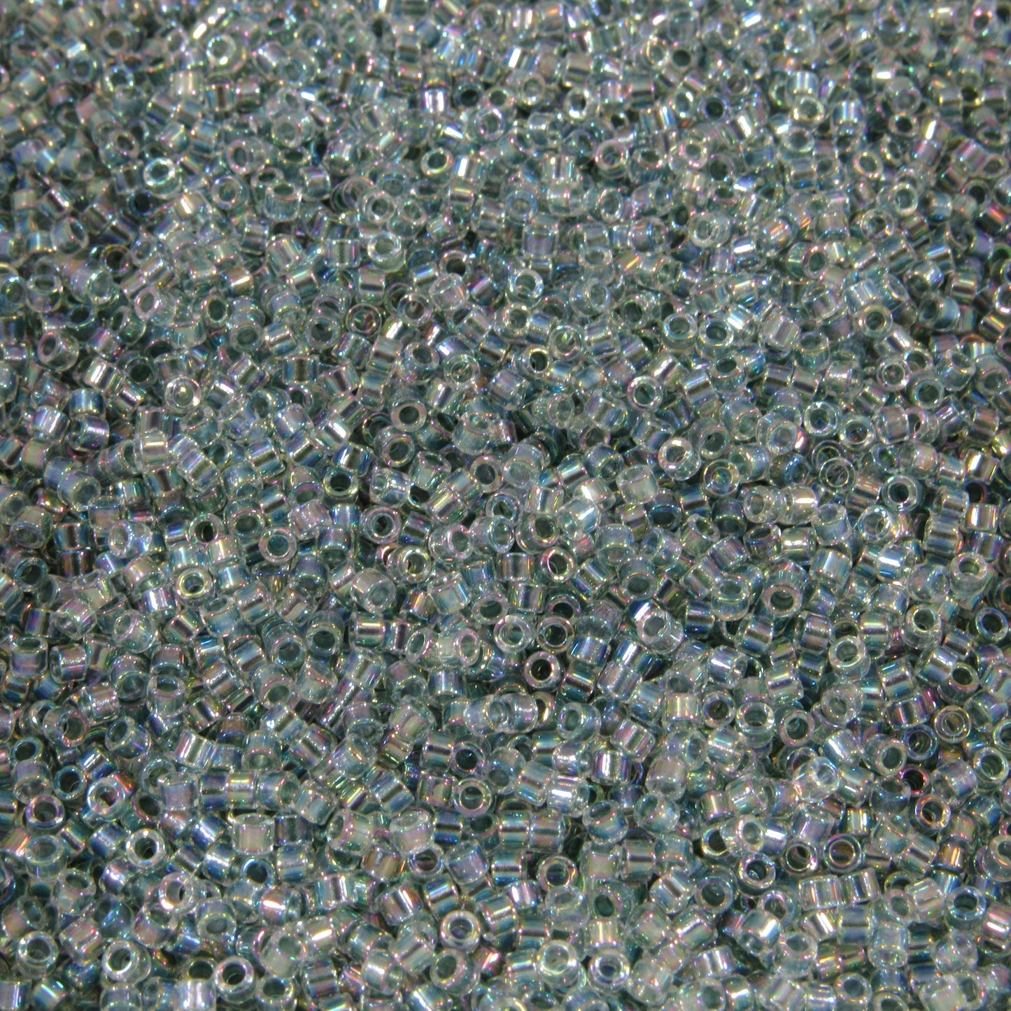 DB0084 11/0 Miyuki Sea Foam Lined Crystal AB Delica Seed Beads, 5 Grams Tube, 25 Grams Bag DB84, DB-84 Japanese Glass Delicas for Jewelry