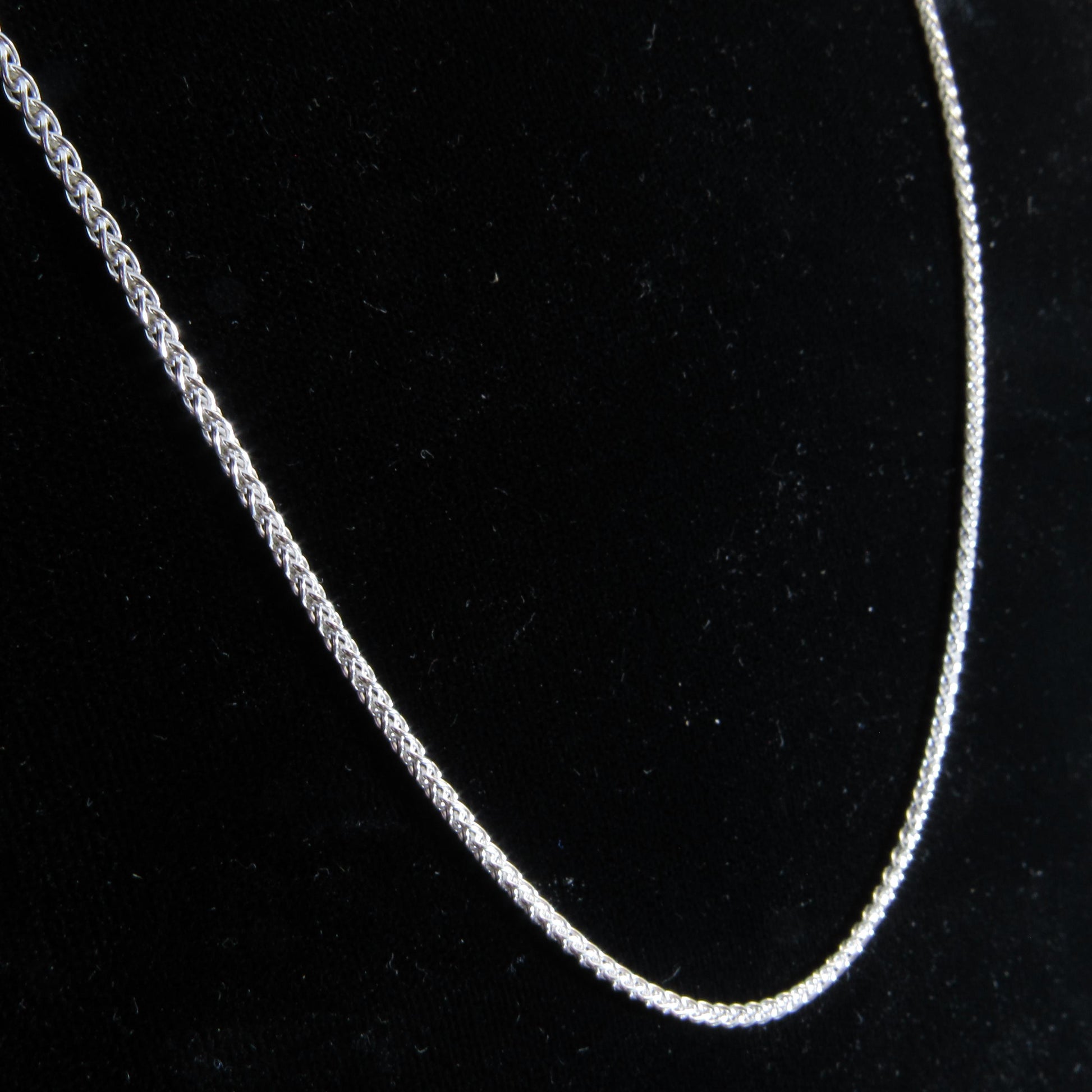 1.9MM Solid 925 Sterling Silver Wheat Chain for Women, Women's Italian Spiga Necklace, Layering Necklace Chain, Made in Italy, 045 Gauge