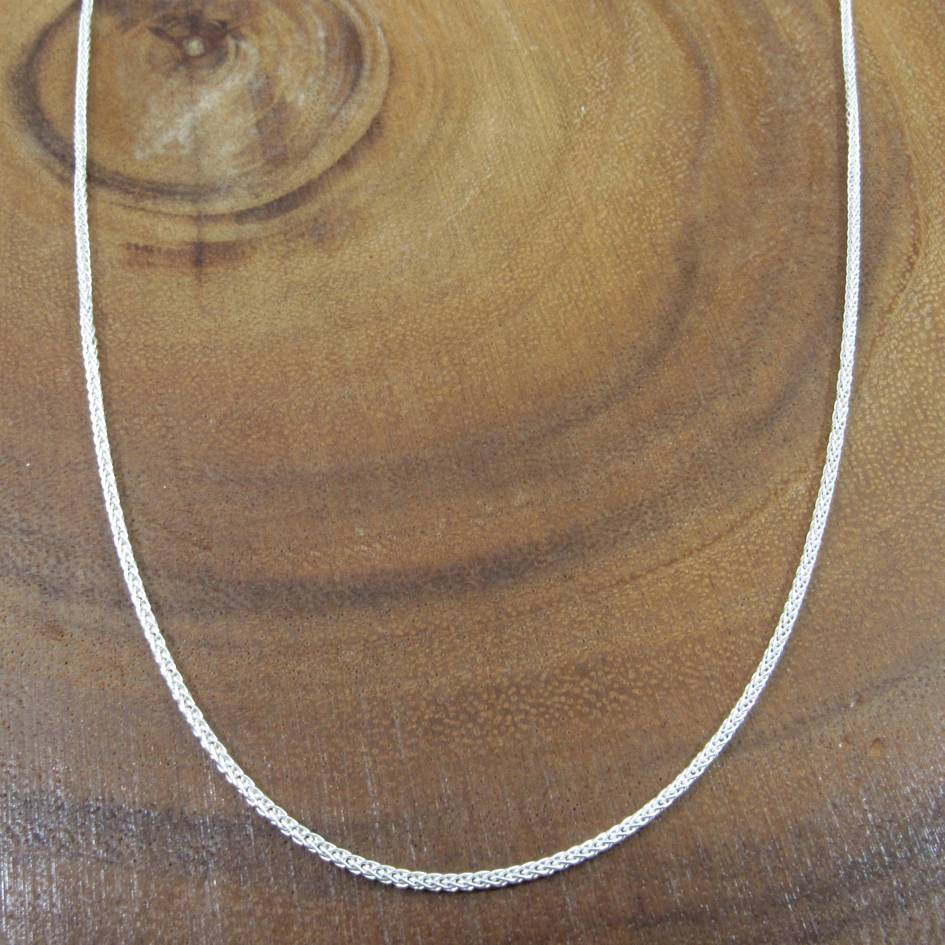 1.6MM Solid 925 Sterling Silver Wheat Chain for Women, Women's Italian Spiga Necklace, Layering Necklace Chain, Made in Italy, 035 Gauge