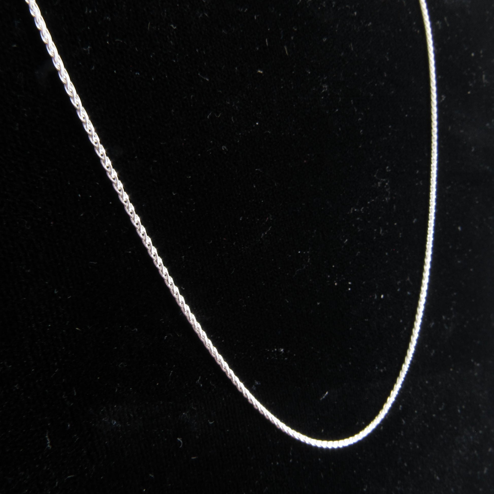 1.1MM Solid 925 Sterling Silver Wheat Chain for Women, Women's Italian Spiga Necklace, Layering Necklace Chain, Made in Italy, 020 Gauge