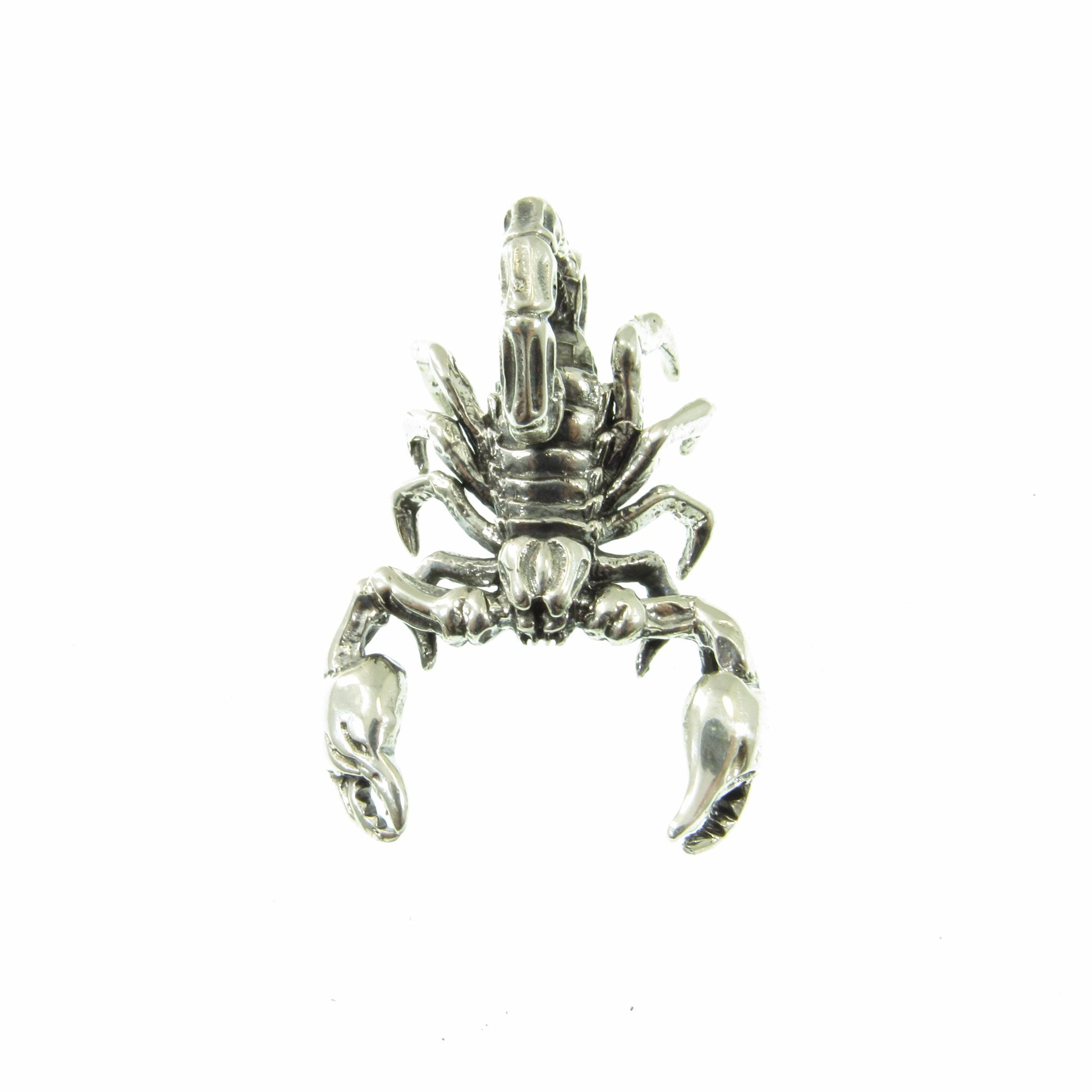 Solid 925 Sterling Silver Scorpion Slide Pendant – Handcrafted Large or XL Statement Piece – Zodiac Scorpio Sign – Bold Jewelry Gift for Him
