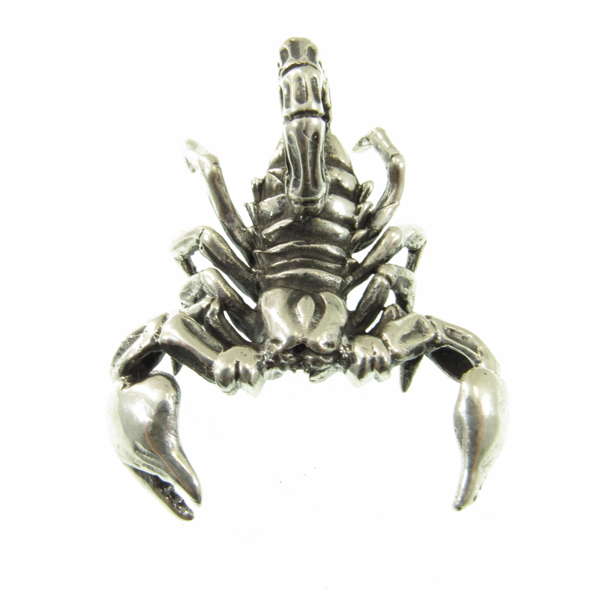 Solid 925 Sterling Silver Scorpion Slide Pendant – Handcrafted Large or XL Statement Piece – Zodiac Scorpio Sign – Bold Jewelry Gift for Him
