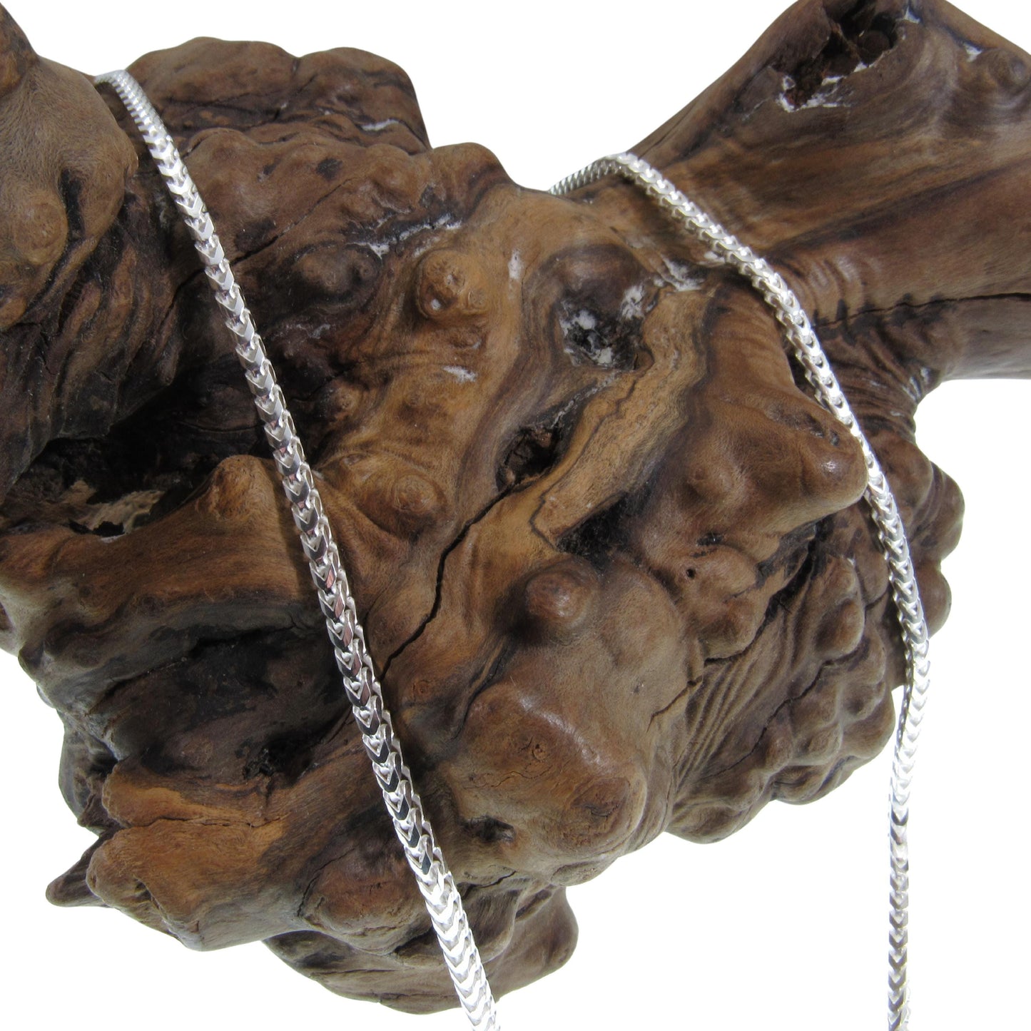 2.5MM Solid 925 Sterling Silver Franco Link Chain, Mens Diamond Cut Hip Hop Chain, Chunky Unisex Italian Necklace or Bracelet, 080 Gauge