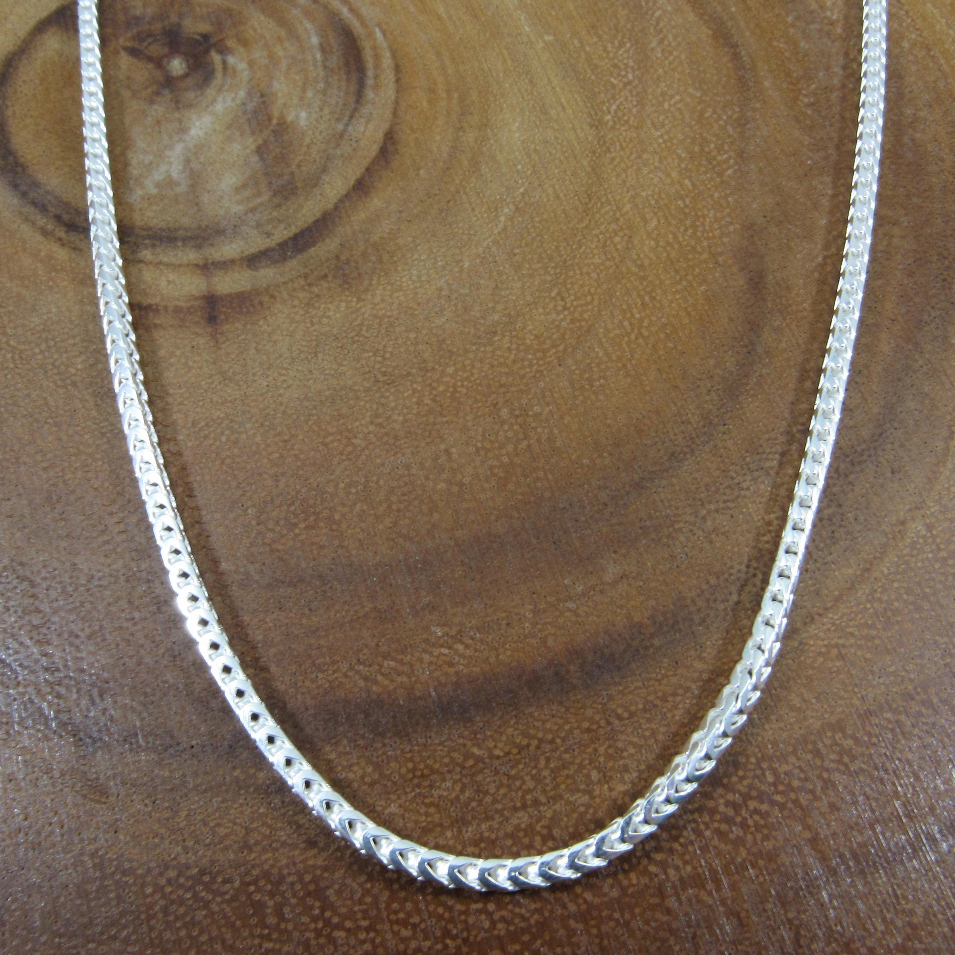 2.5MM Solid 925 Sterling Silver Franco Link Chain, Mens Diamond Cut Hip Hop Chain, Chunky Unisex Italian Necklace or Bracelet, 080 Gauge