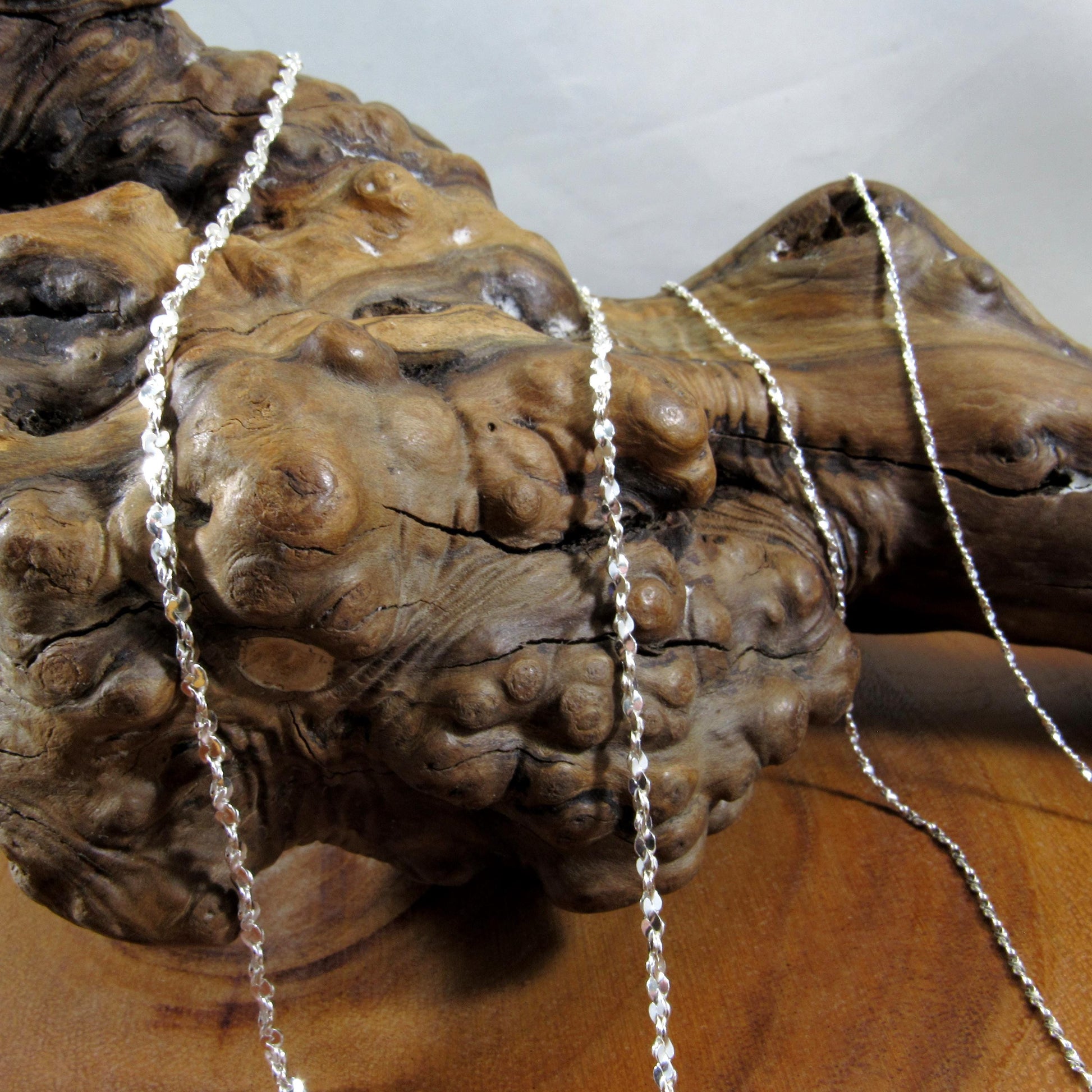 Solid 925 Sterling Silver Twisted Serpentine Chain, Elegant Womens Necklace, Dainty Italian Necklace or Bracelet, Sparkly Jewelry for Her