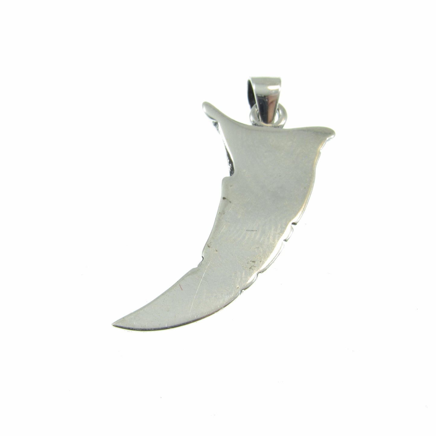 Solid 925 Sterling Silver Tribal Tooth Pendant, Wolf Fang Charm, Handcrafted Viking Jewelry, Norse Spirit Animal Totem, Sabertooth Talisman