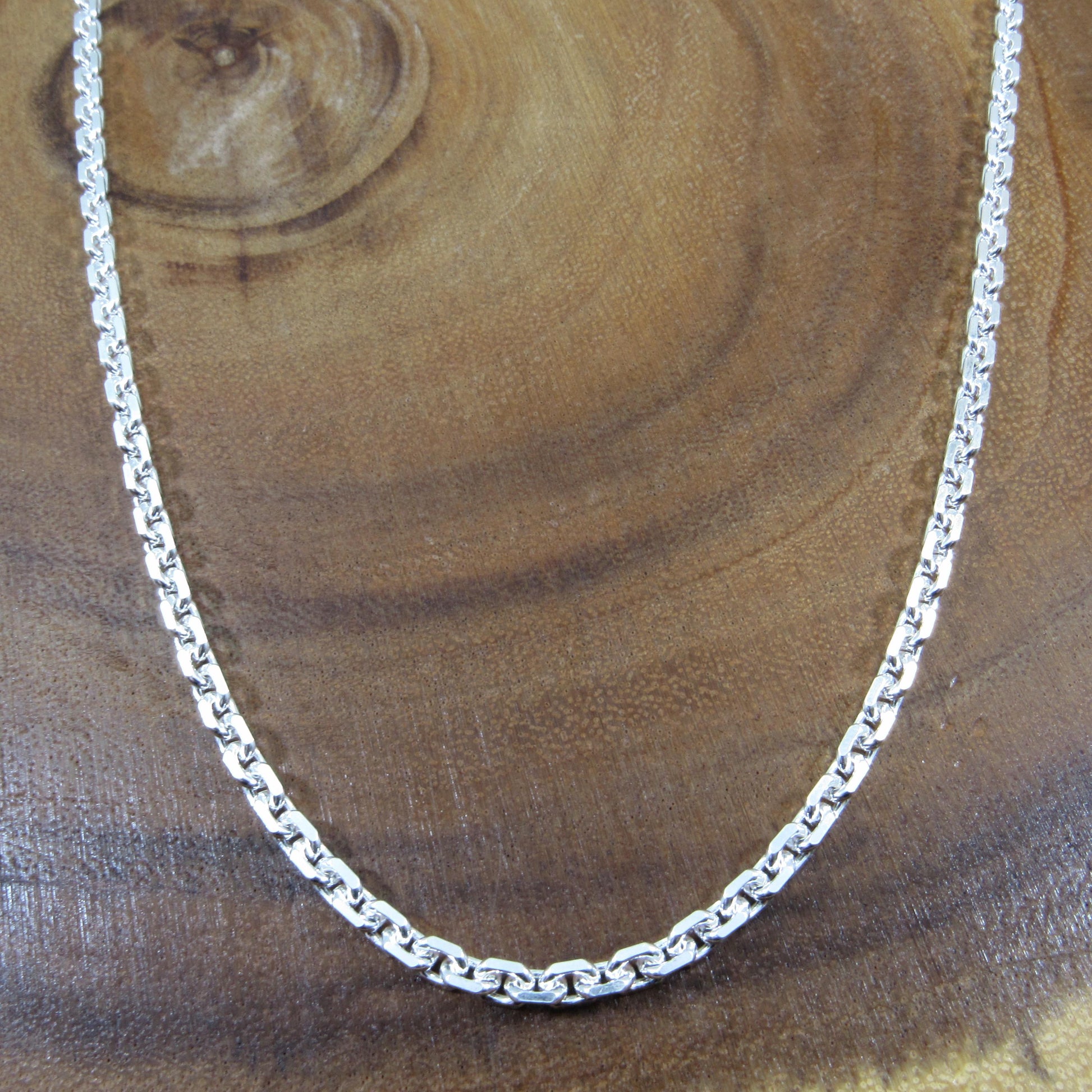 Solid 925 Sterling Silver Anchor Link Chain, Men's & Women's Necklace or Bracelet, Italian Made Cable Chain, Fine Silver Nautical Jewelry