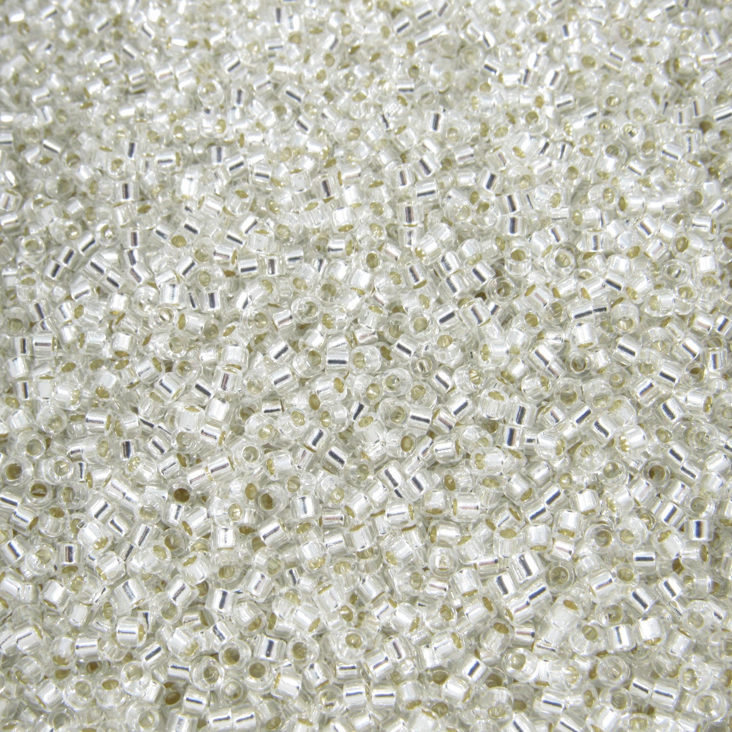 DB0041 11/0 Miyuki Silver Lined Crystal Delica Seed Beads, 5 Grams Tube, 25 Grams Bag, DB41, DB-41 Japanese Glass Delicas for Jewelry Making