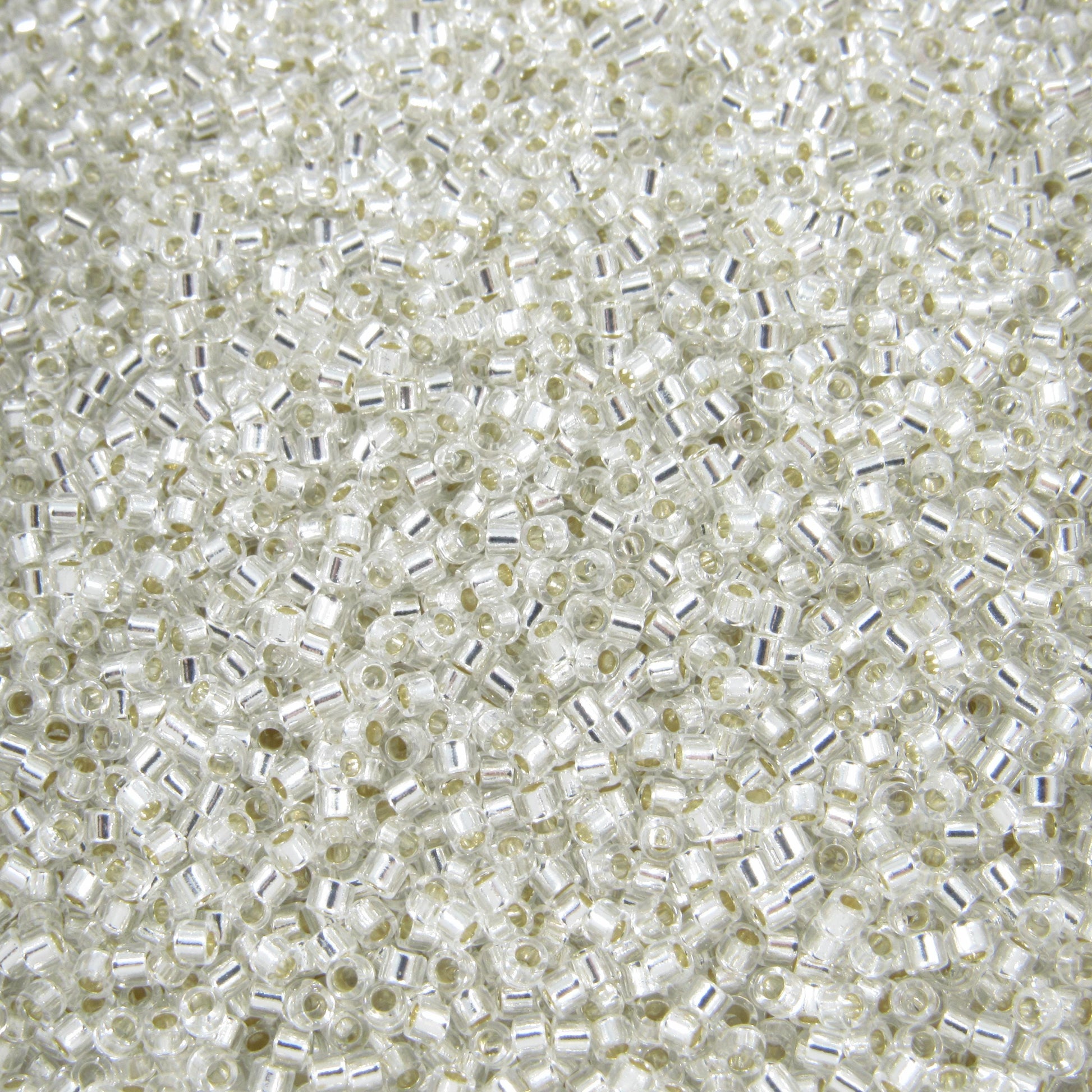 DB0041 11/0 Miyuki Silver Lined Crystal Delica Seed Beads, 5 Grams Tube, 25 Grams Bag, DB41, DB-41 Japanese Glass Delicas for Jewelry Making