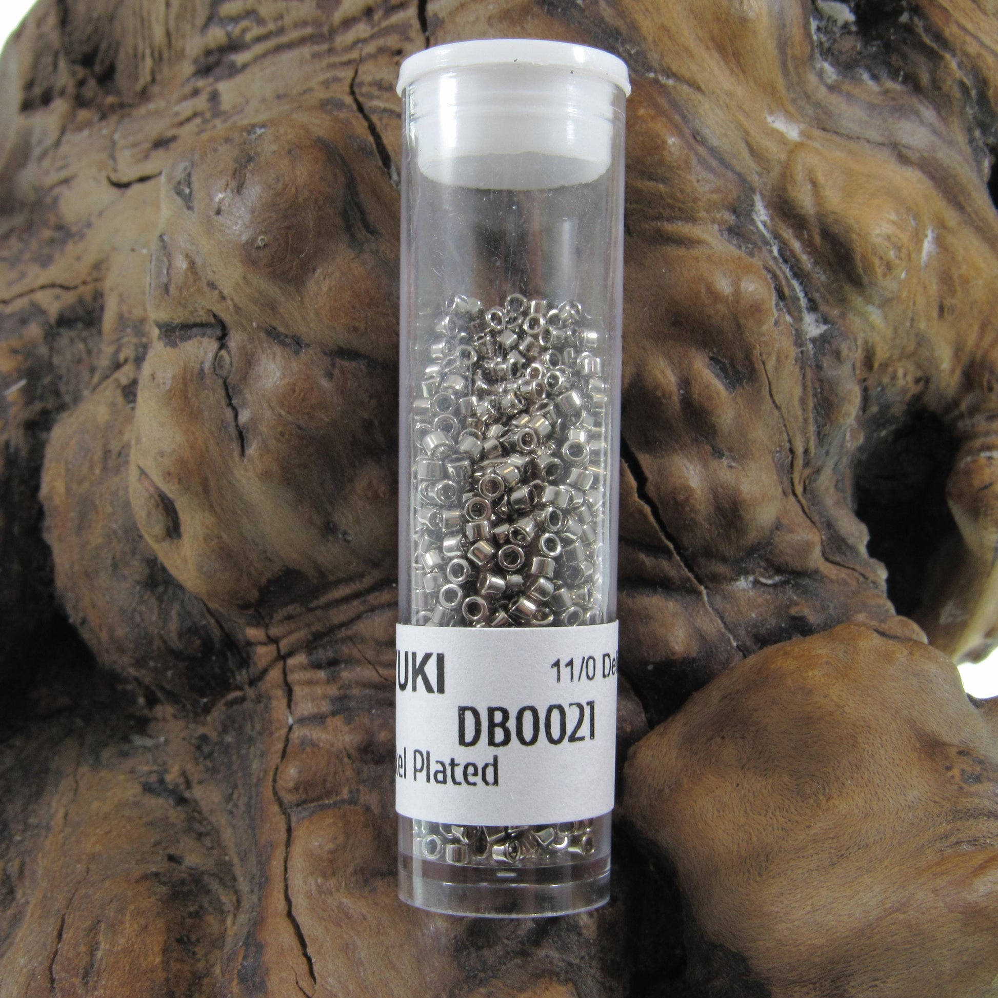 DB0021 11/0 Miyuki Nickel Plated Delica Seed Beads, 5 Grams Tube, 25 Grams Bag, DB21, DB-0021 Japanese Glass Delicas for Jewelry Making