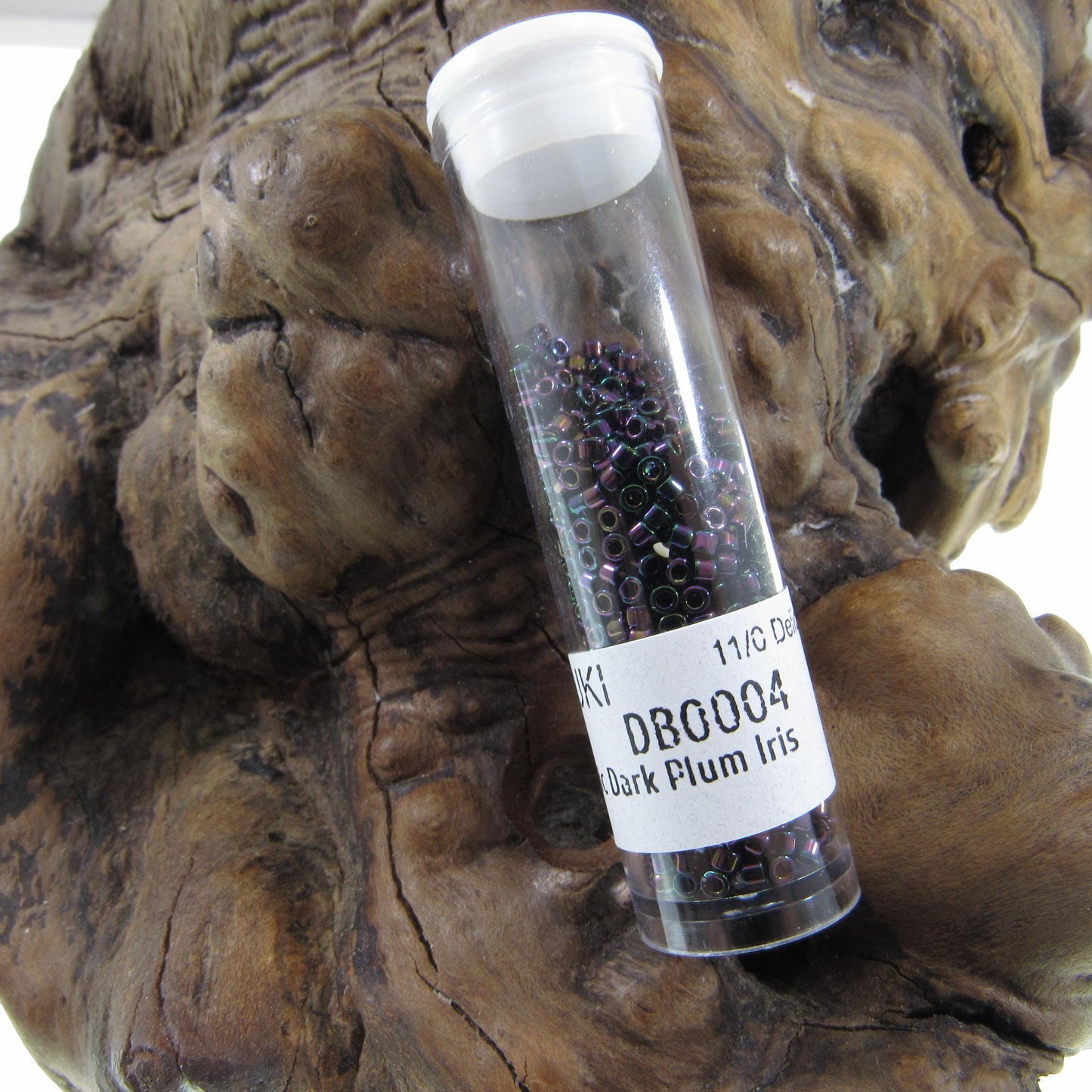 DB0004 11/0 Miyuki Metallic Dark Plum Iris Delica Seed Beads, 5 Grams Tube, 25 Grams Bag DB4, DB-4 Japanese Glass Delicas for Jewelry Making