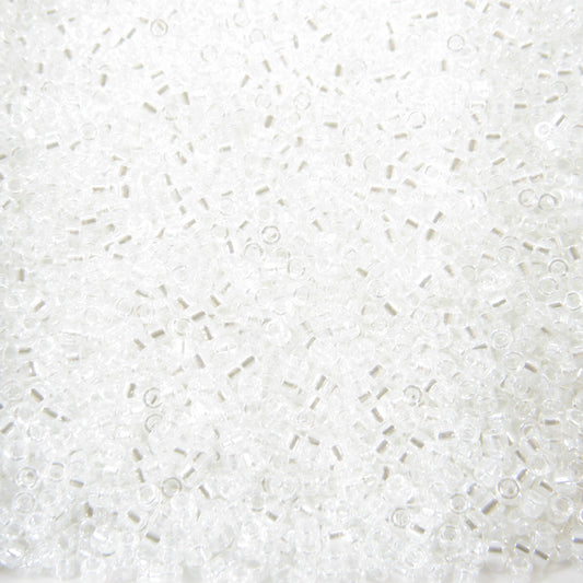 DB0050 11/0 Miyuki Crystal Luster Delica Seed Beads, 5 Grams Tube, 25 Grams Bag, DB50, DB-50 Japanese Glass Delicas for Jewelry Making