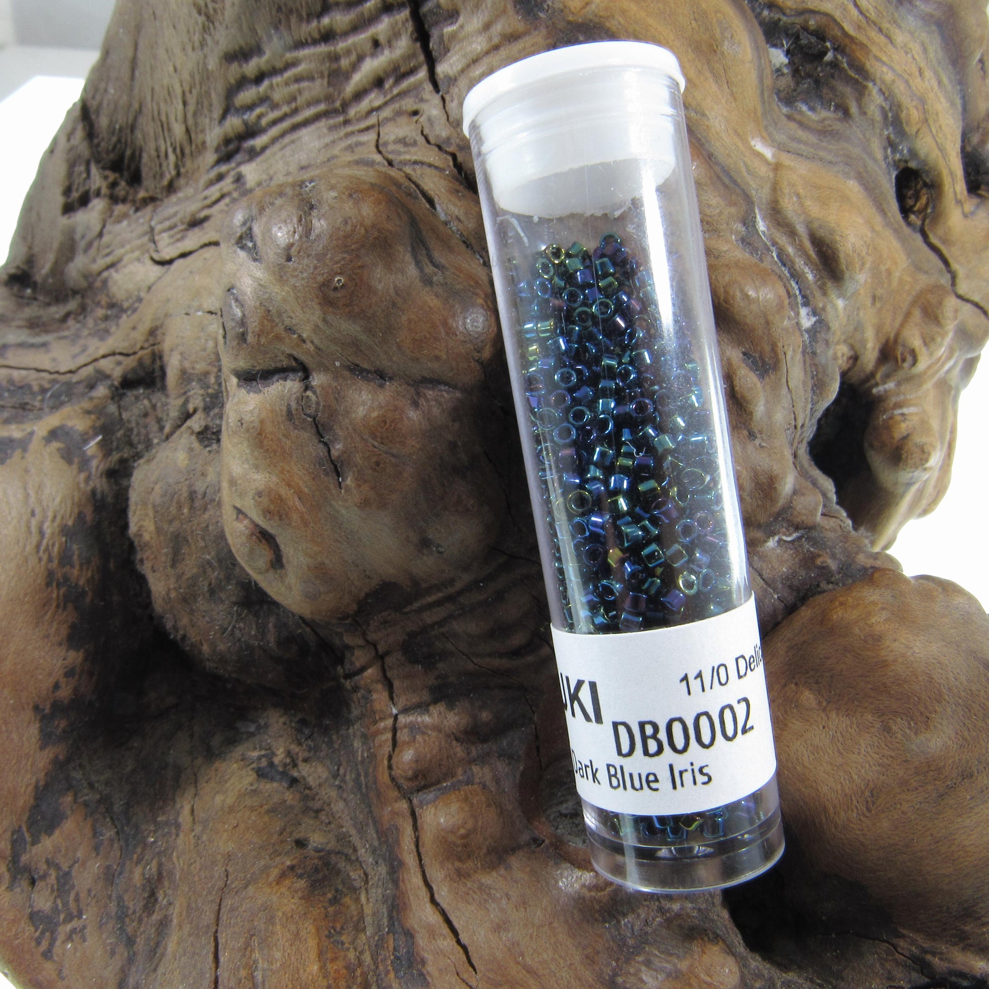 DB0002 11/0 Miyuki Metallic Dark Blue Iris Delica Seed Beads, 5 Grams Tube, 25 Grams Bag, DB2, DB-0002 Japanese Glass Delicas for Jewelry
