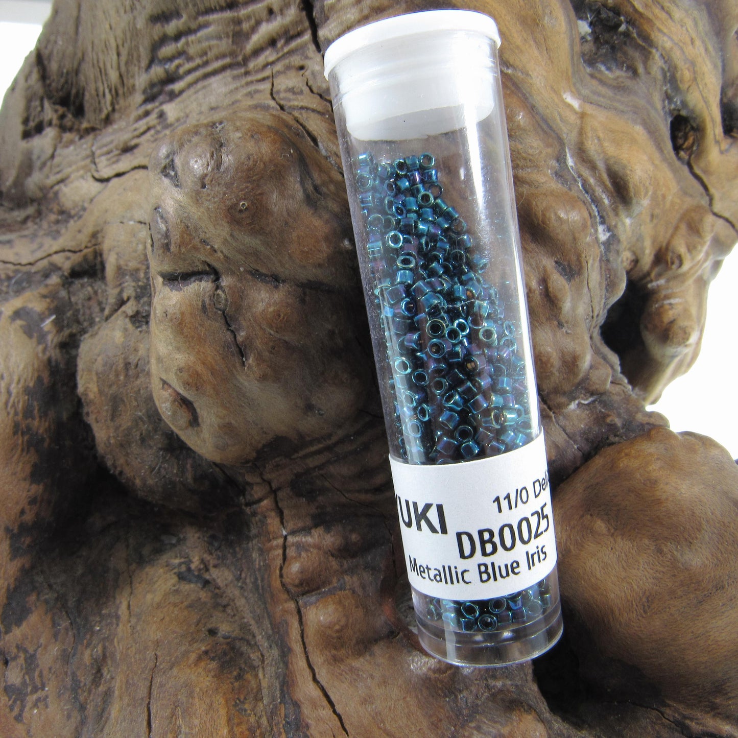 DB0025 11/0 Miyuki Metallic Blue Iris Delica Seed Beads, 5 Grams Tube, 25 Grams Bag, DB25, DB-0025 Japanese Glass Delicas for Jewelry Making