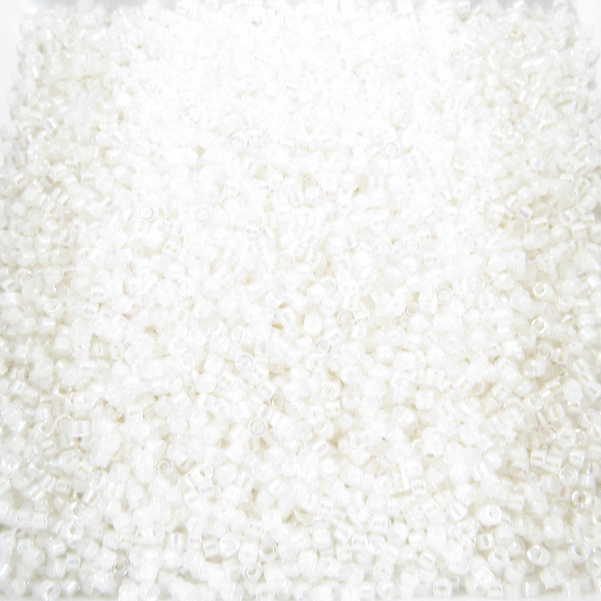 DB0052 11/0 Miyuki Pale Peach Lined Crystal AB Delica Seed Beads, 5 Grams Tube, 25 Grams Bag, DB52, DB-52 Japanese Glass Delicas for Jewelry